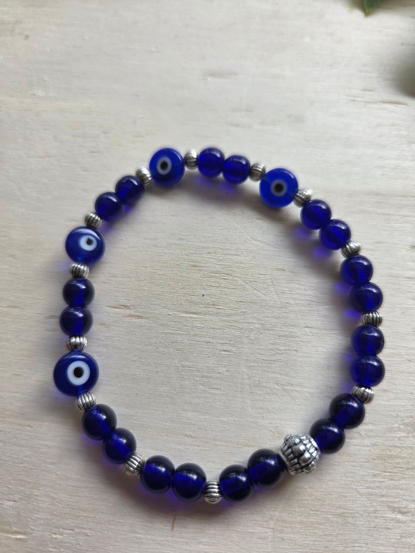 Armbänder Perle sehendes Auge blau 4er-Set
