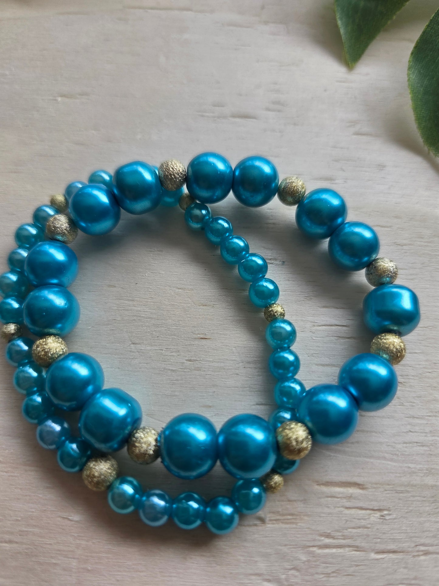 Armbänder Perlmutt Türkis 3er-Set