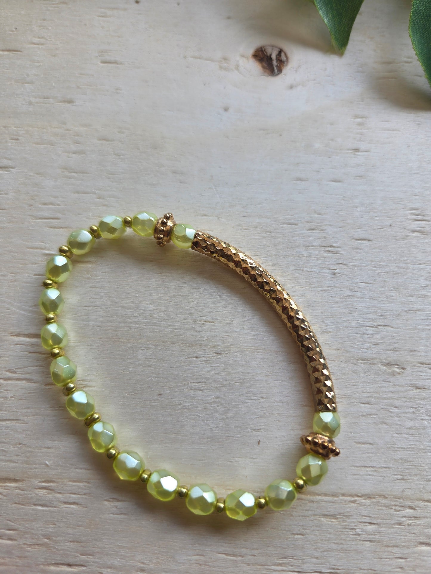 Armbänder Klar hellgelb Kristall Optik 3er-Set