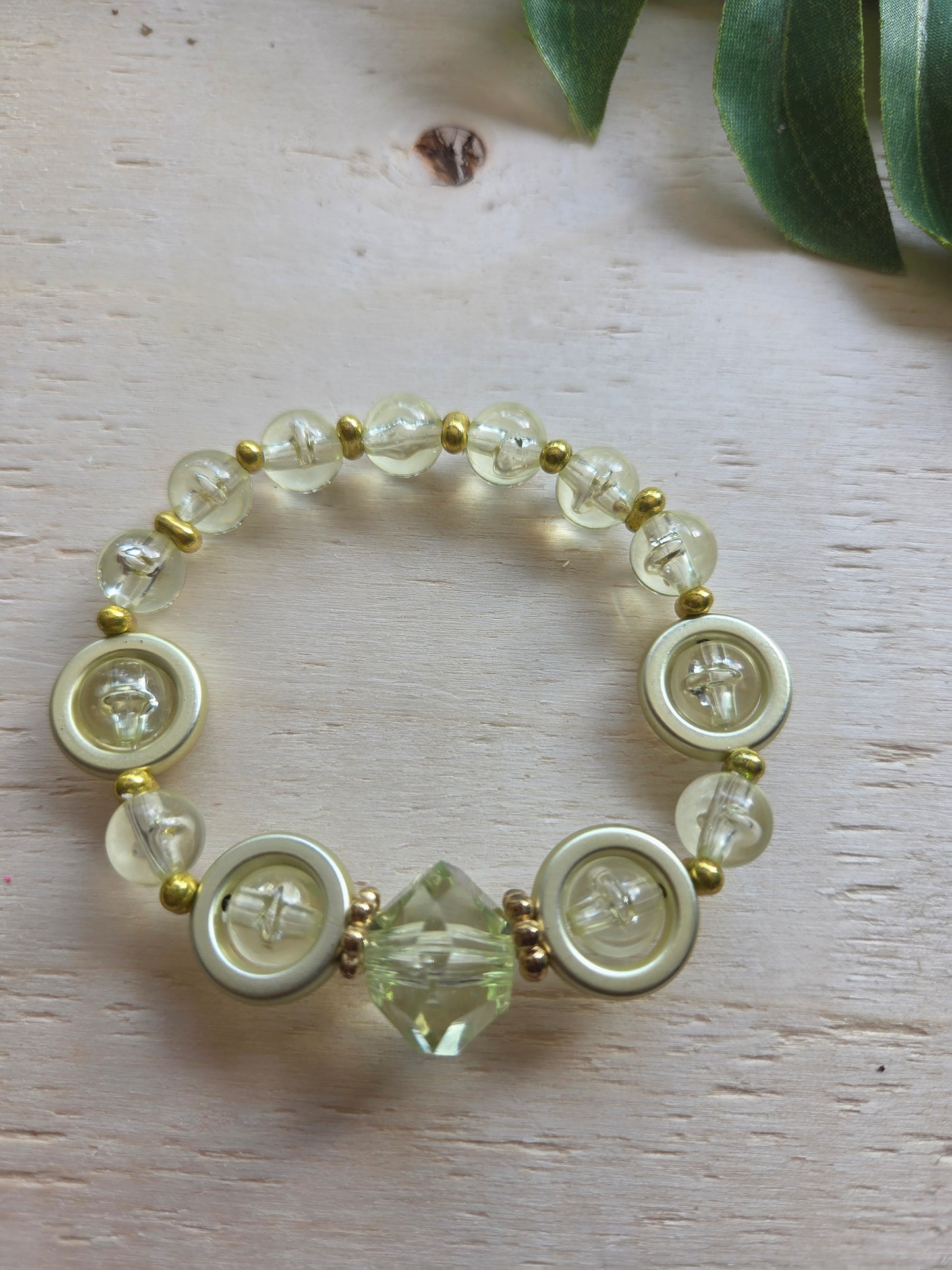 Armbänder Klar hellgelb Kristall Optik 3er-Set