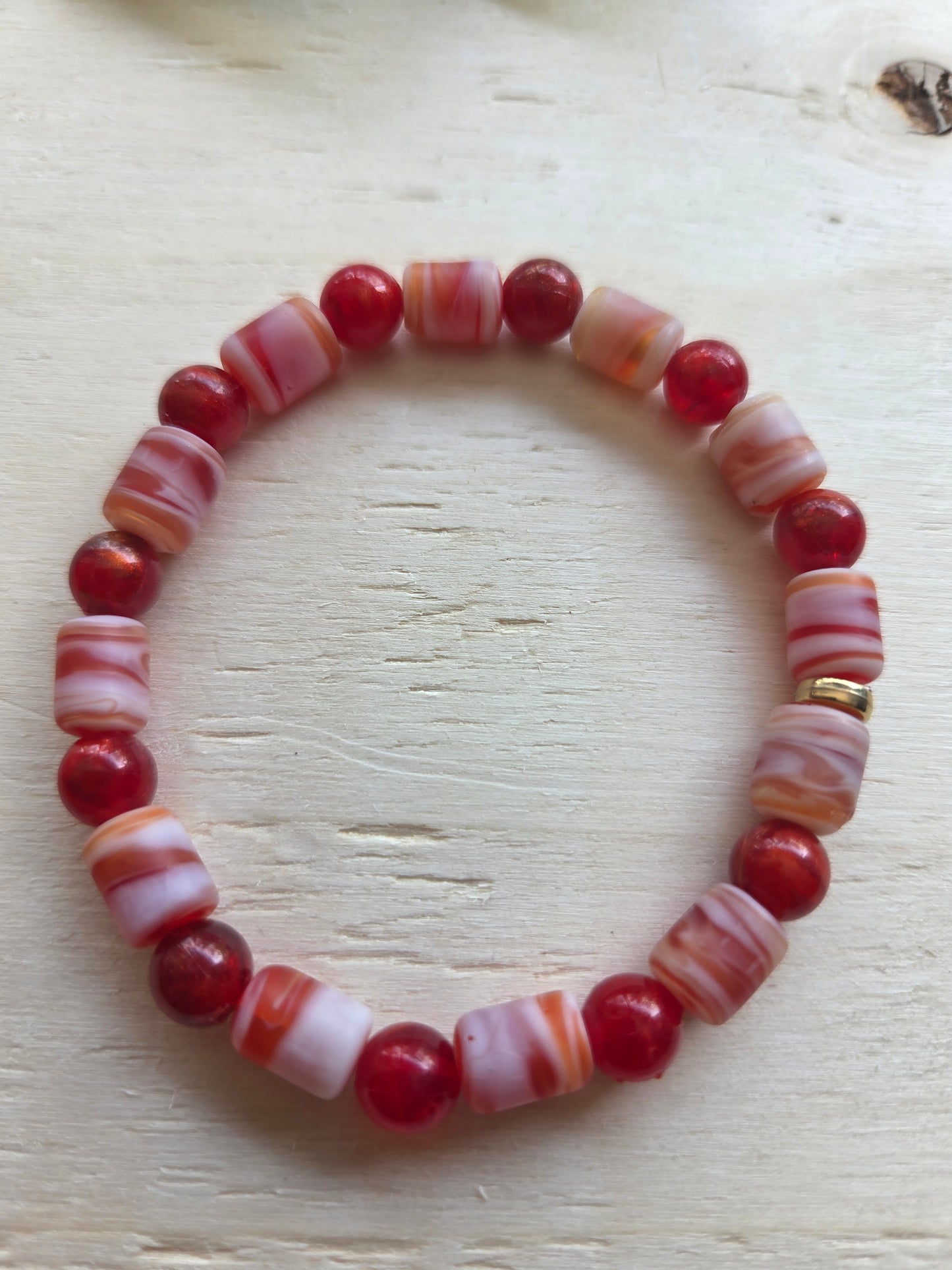 Armbänder rot 3er-Set Stein