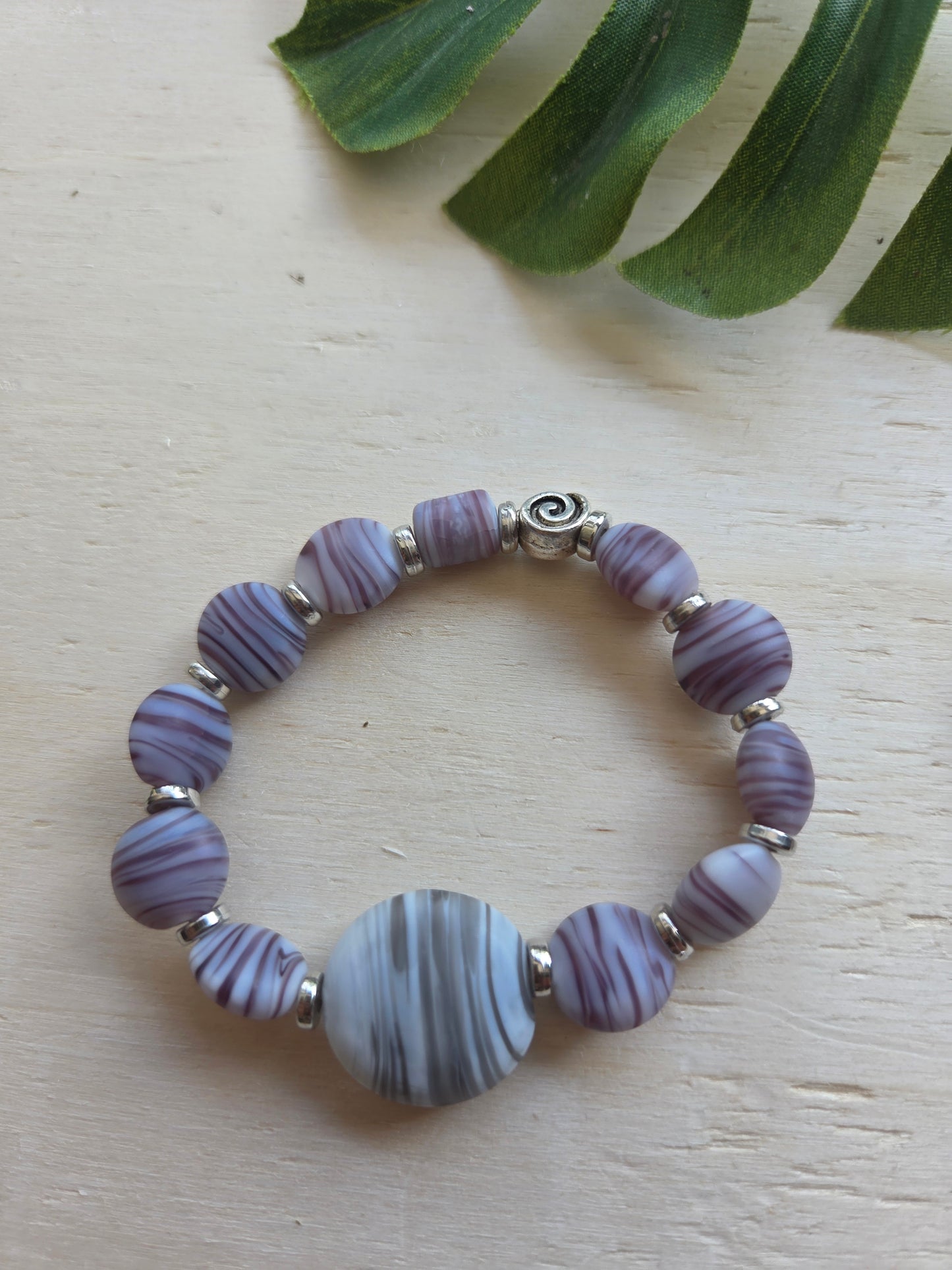 Armbänder Stein 3er-Set Lila