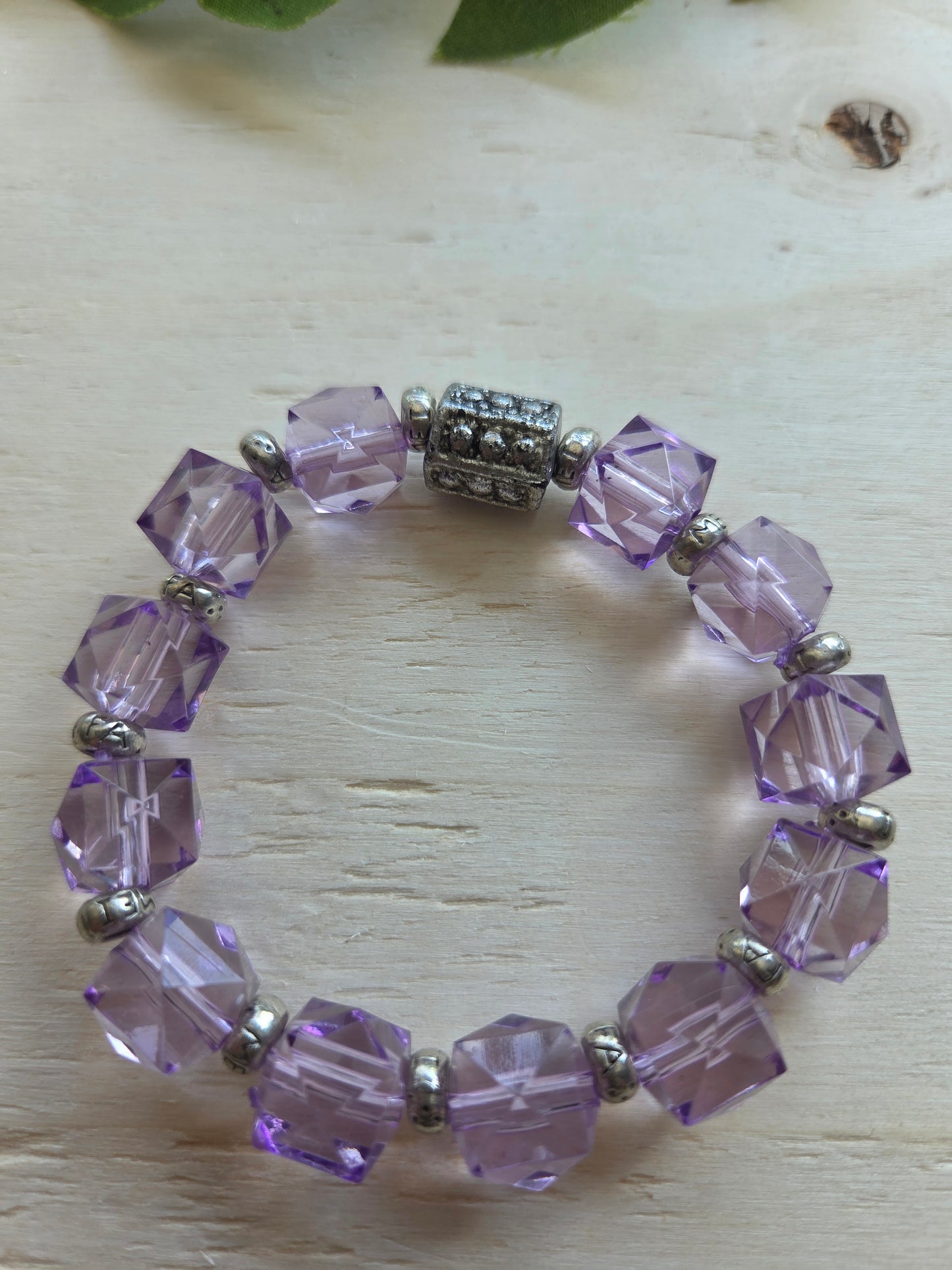 Armbänder mit Blüten Flieder 3er-Set