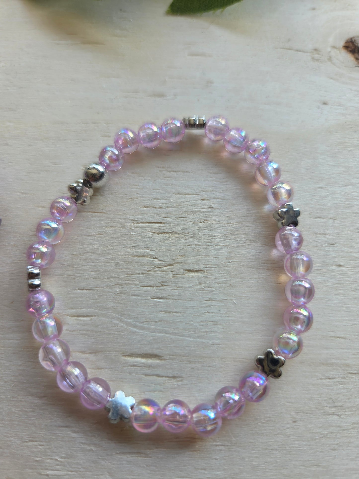 Armbänder mit Blüten Flieder 3er-Set