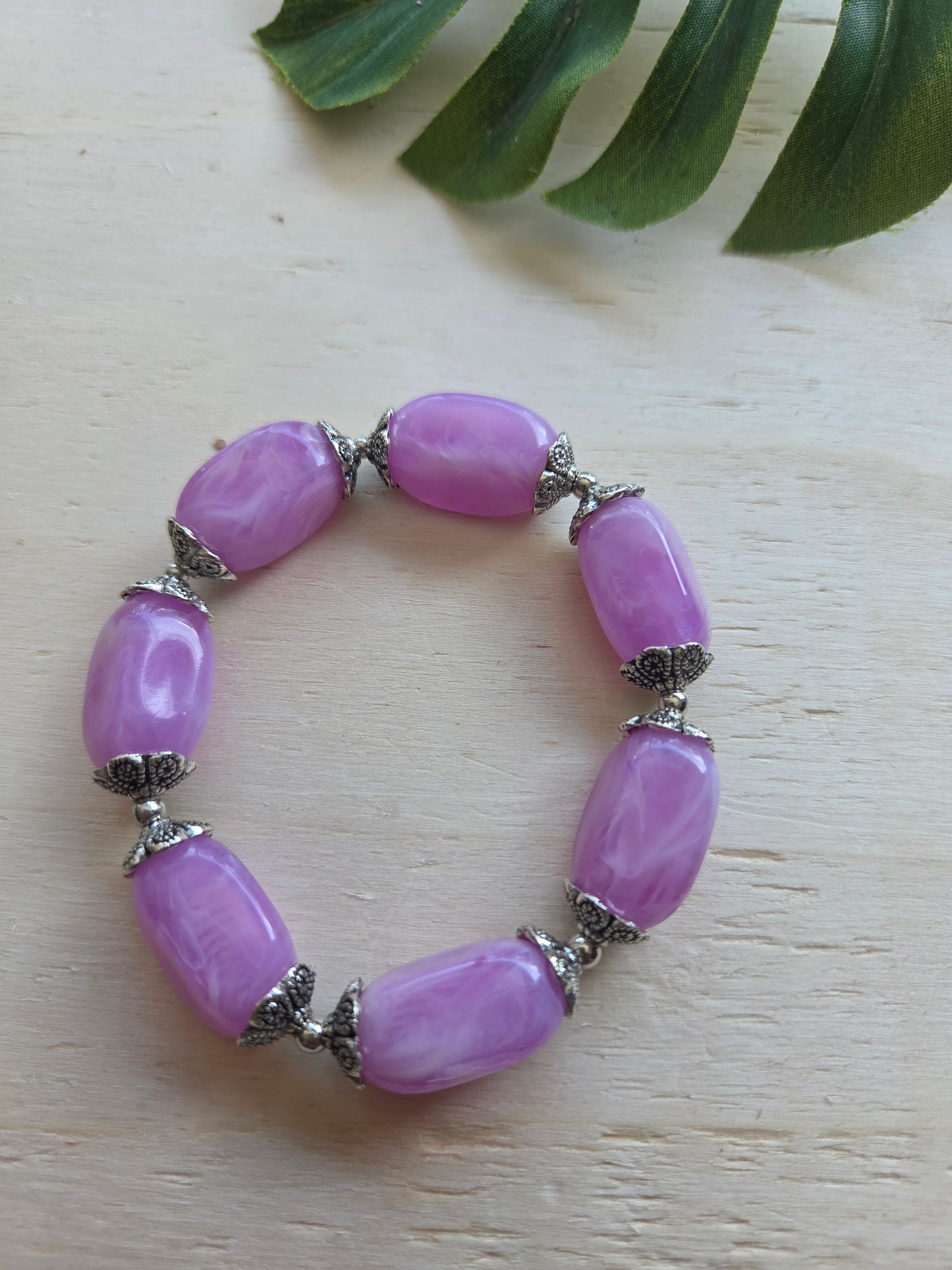 Armbänder Lila Big Kugel 3er-Set
