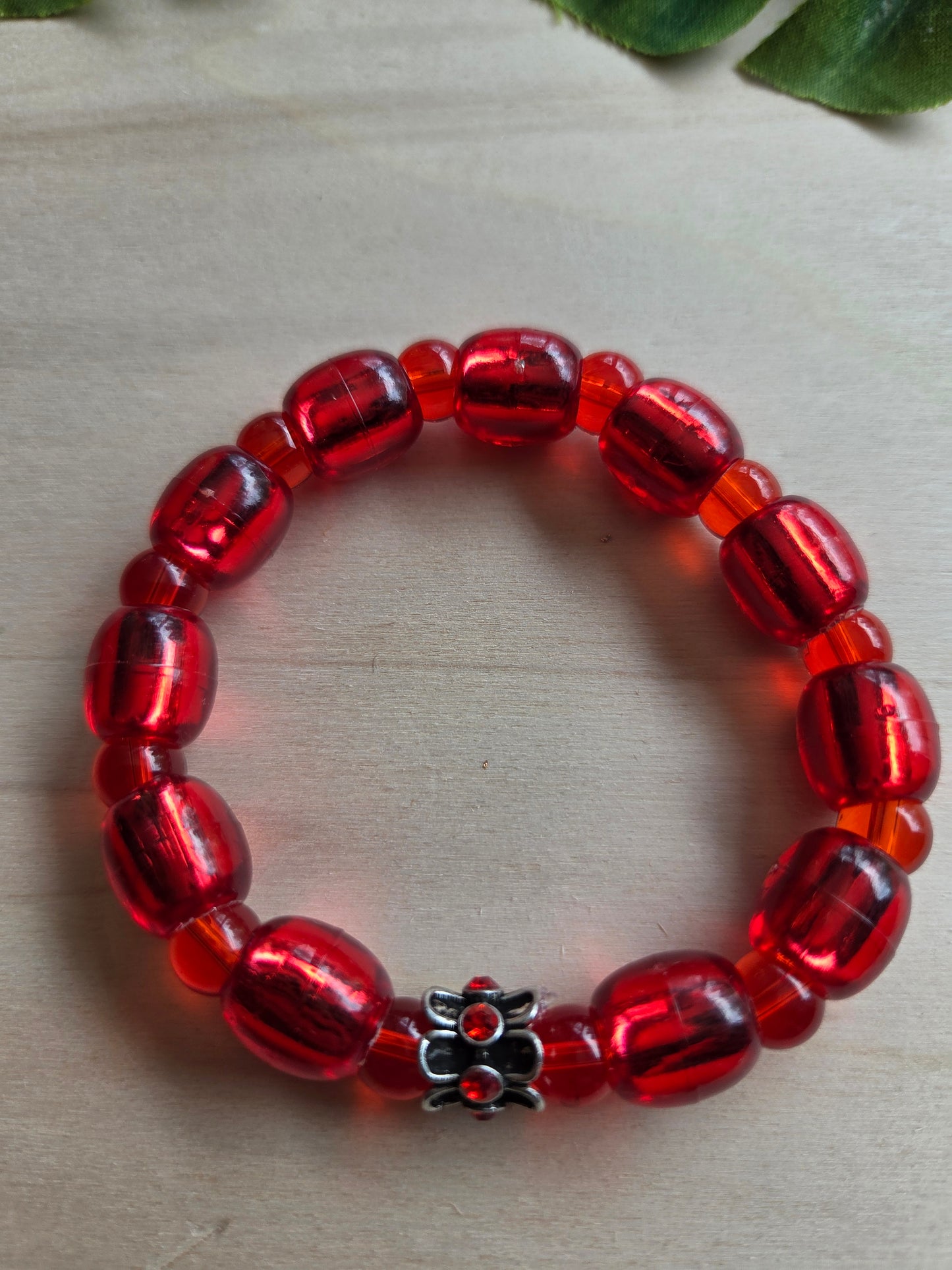 Armbänder schönes Glas rot 3er-Set
