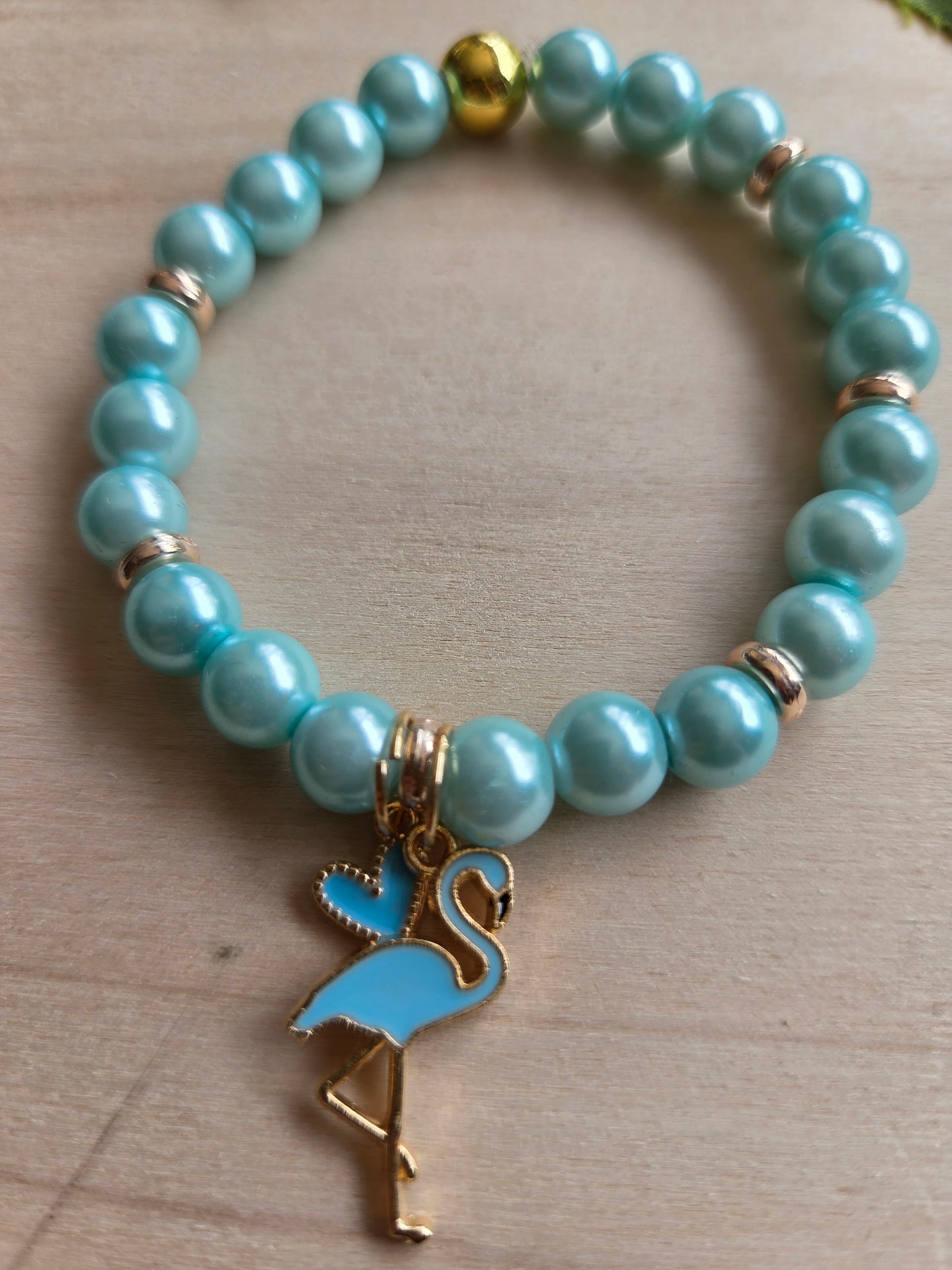 Armbänder mit Flamingo hellblau 3er-Set
