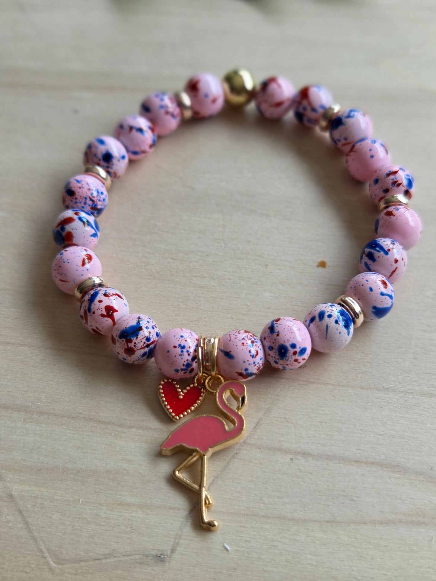Armbänder mit Flamingo AH Rosa 3er-Set