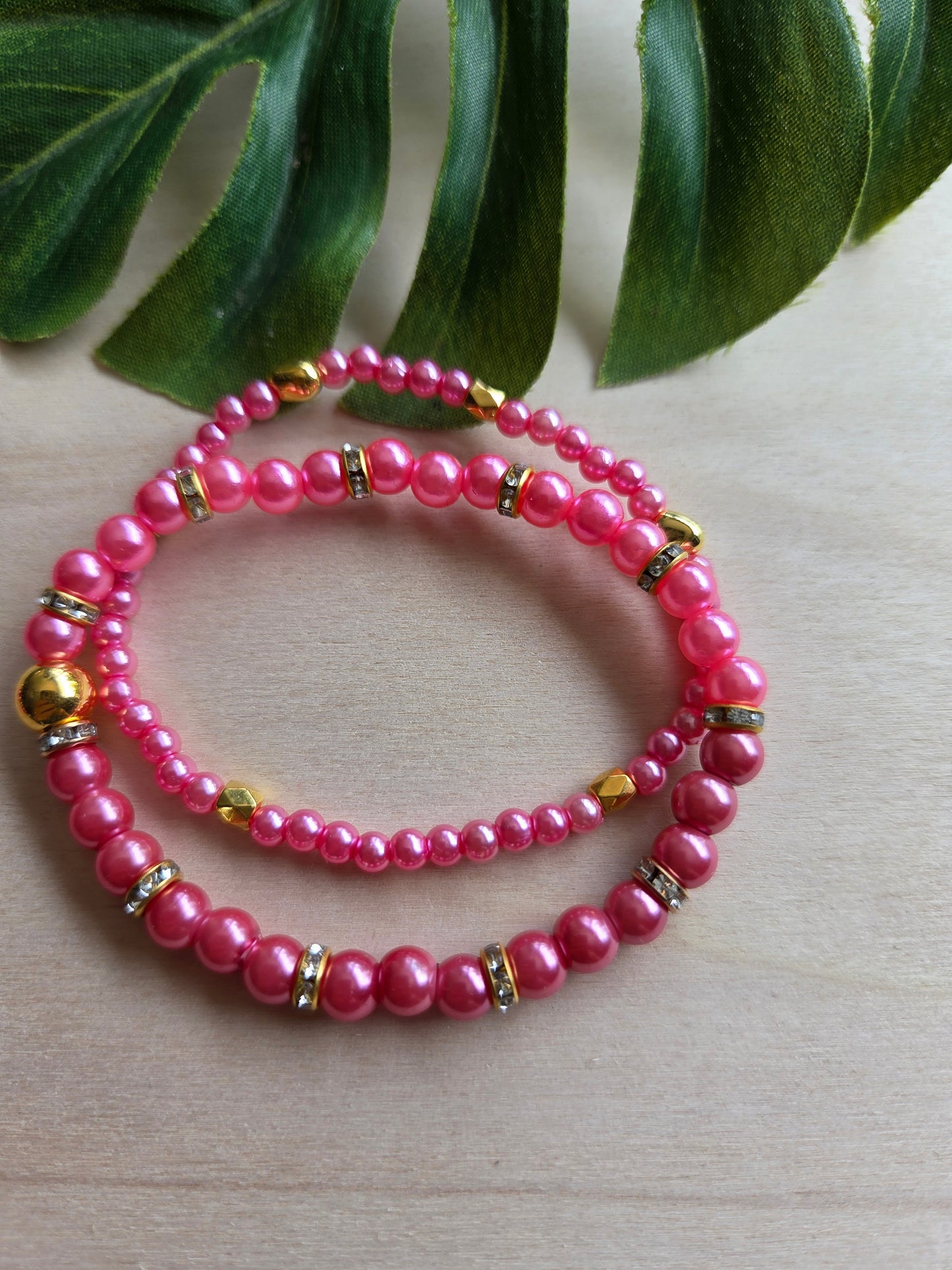 Armbänder mit Flamingo Rosa 3er-Set