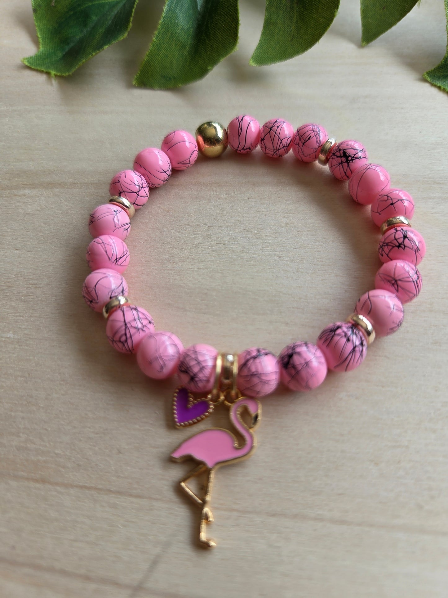 Armbänder mit Flamingo AH Rosa 3er-Set