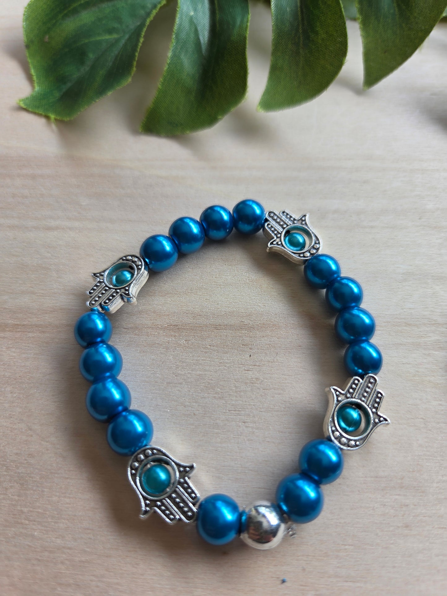 Armbänder blau sehendes Auge 3er-Set