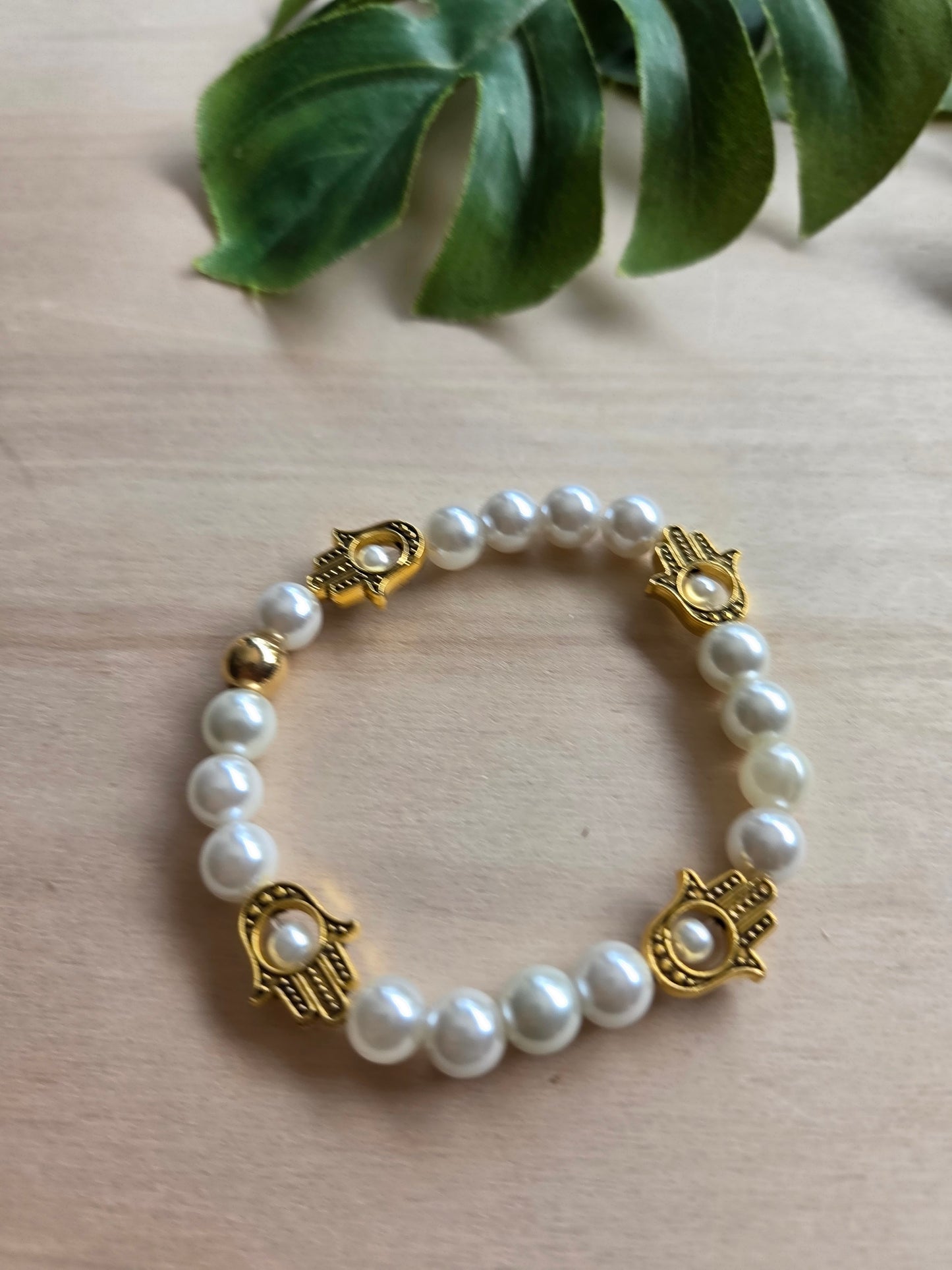 Armbänder mit sehendem Auge weiß 3er-Set
