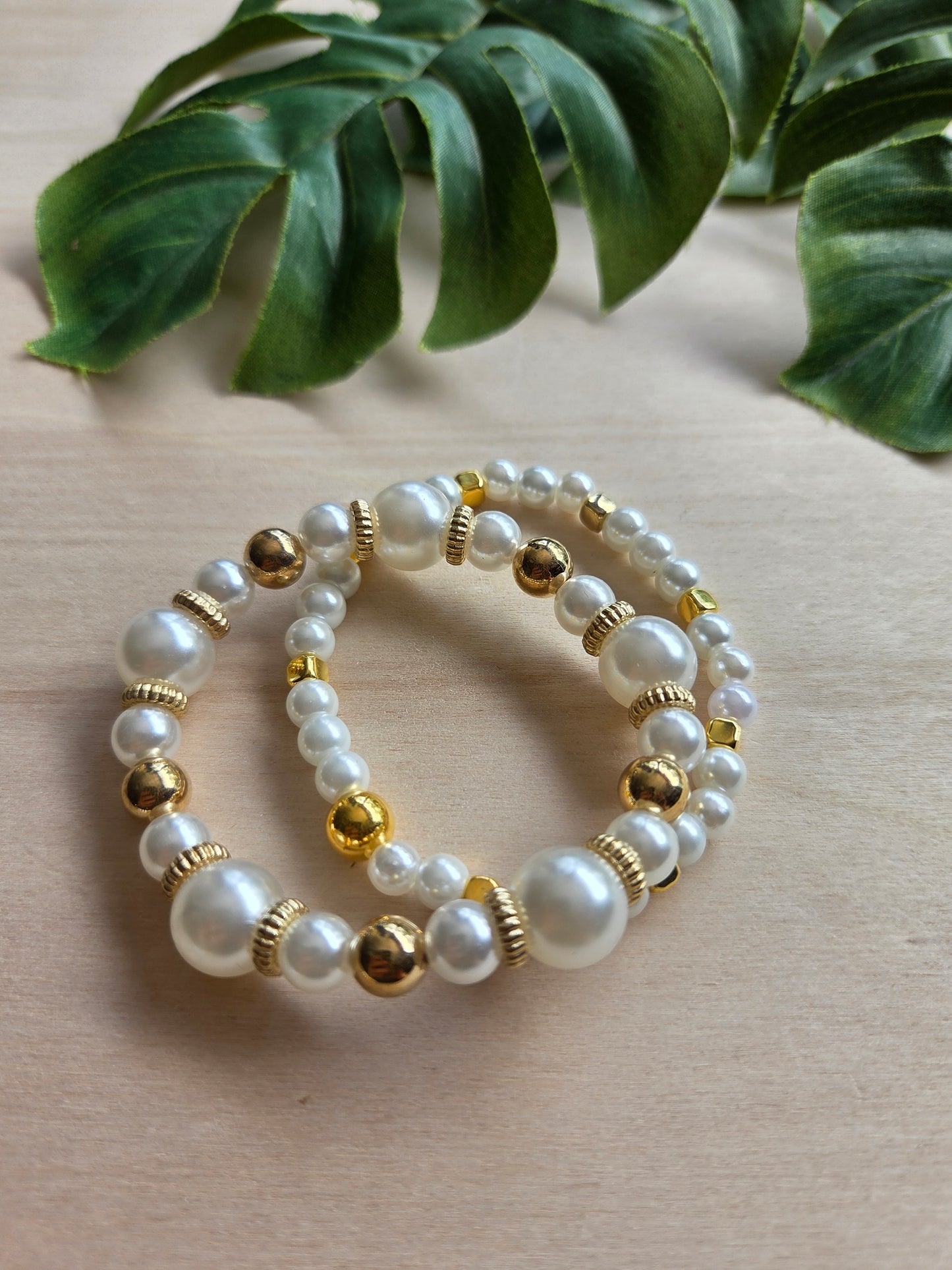 Armbänder mit sehendem Auge weiß 3er-Set