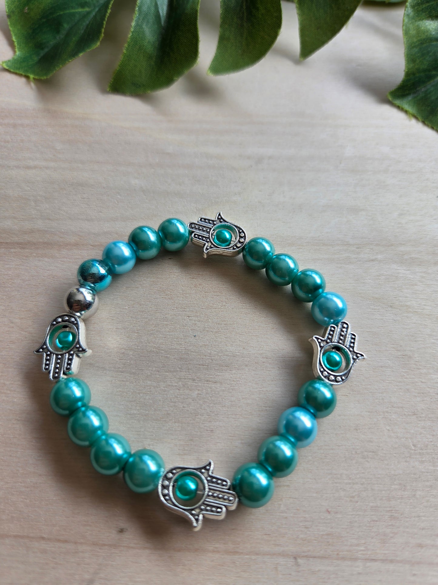 Armbänder mit sehendem Auge Türkis 3er-Set