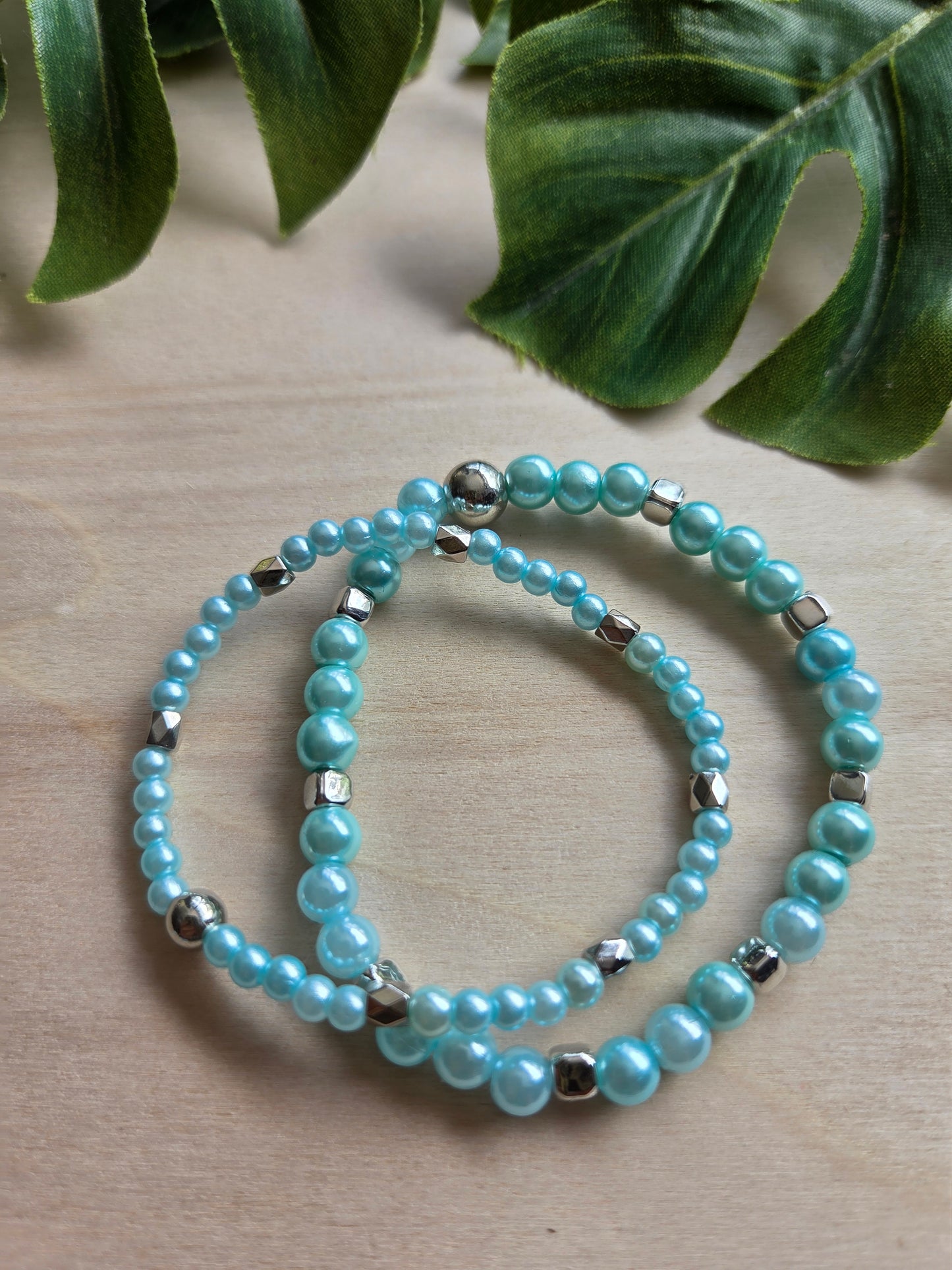 Armbänder mit sehendem Auge blau 3er-Set