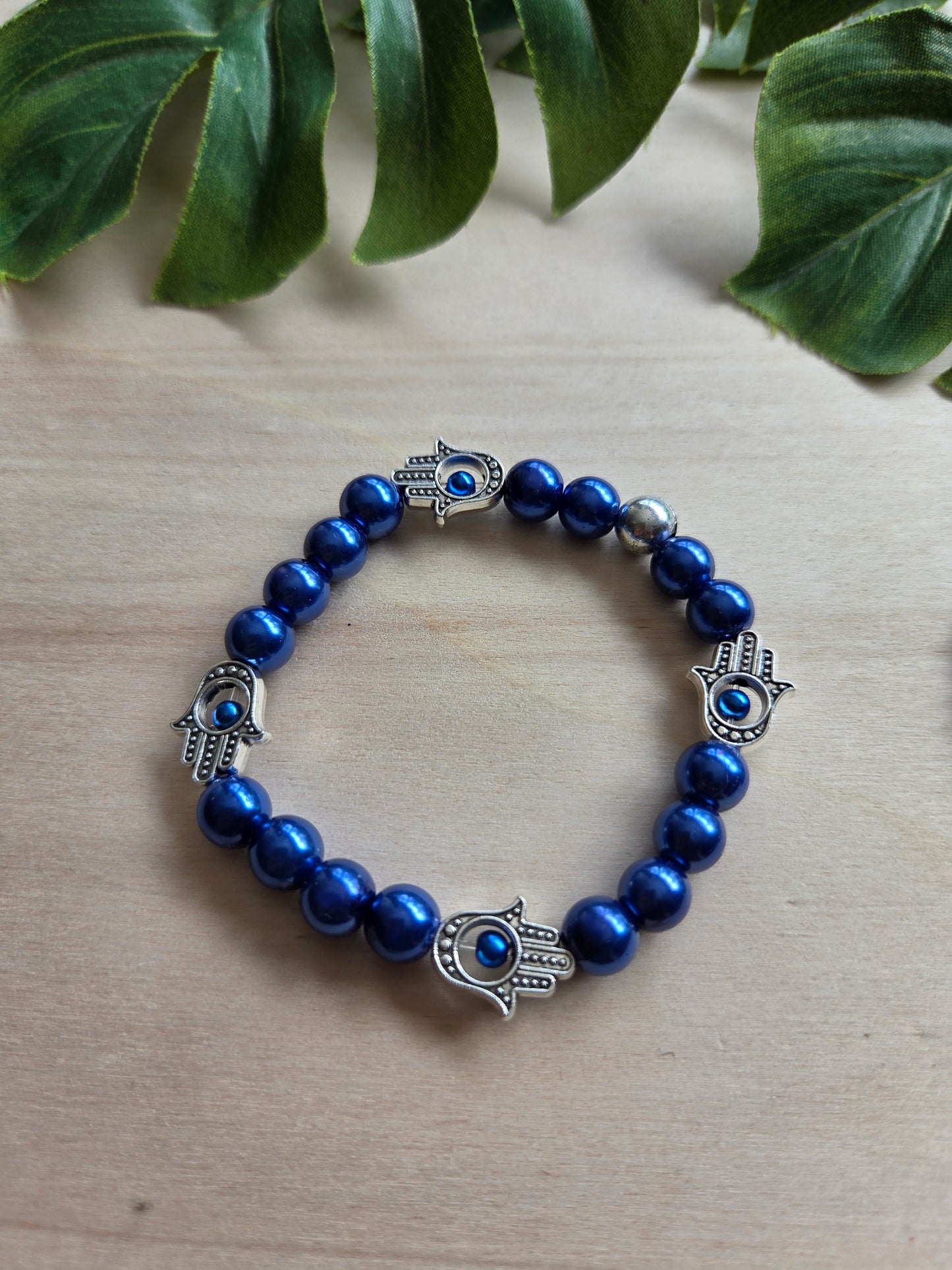 Armbänder mit sehendem Auge blau 3er-Set