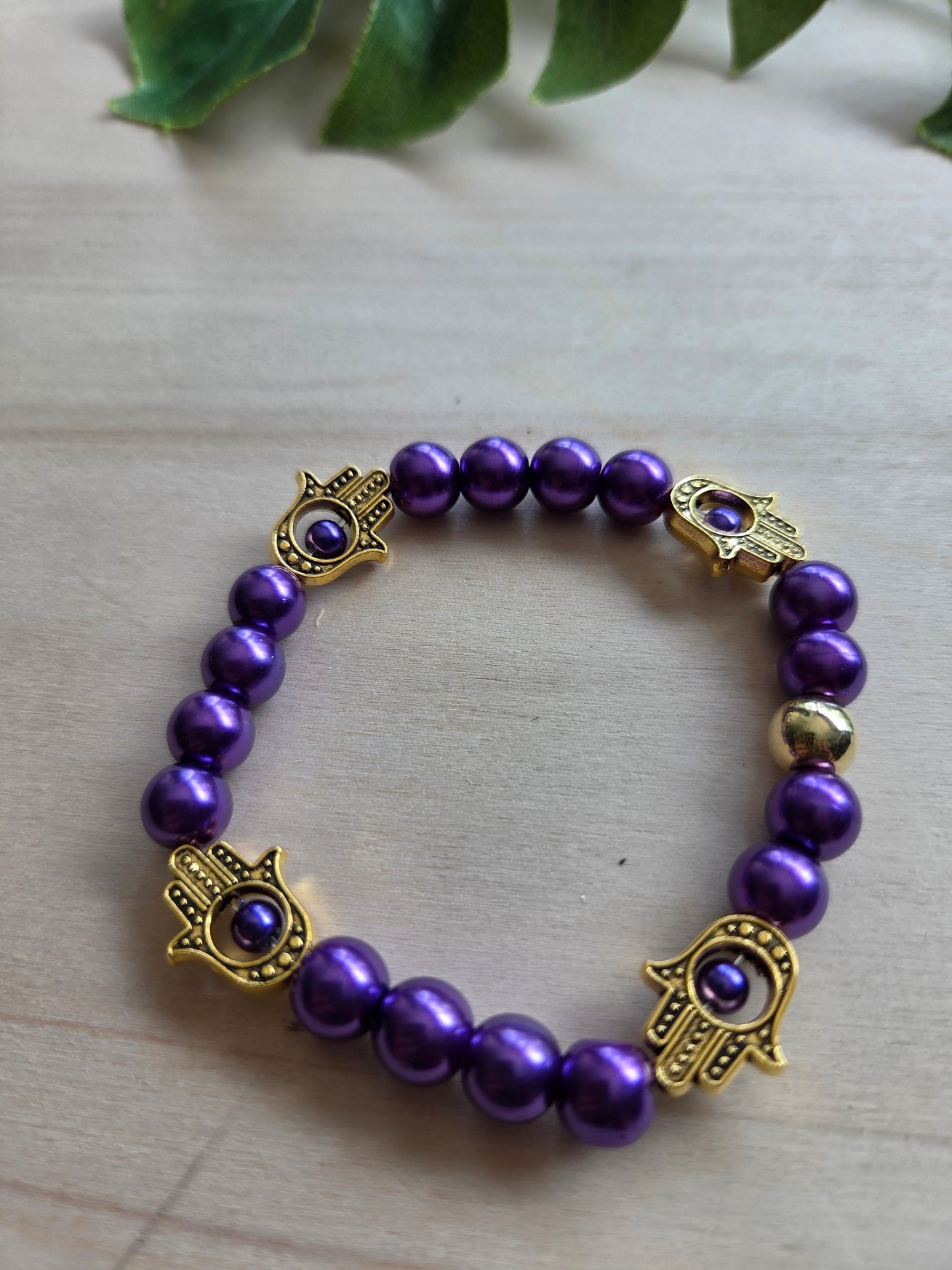 Armbänder mit sehendem Auge Lila 3er-Set