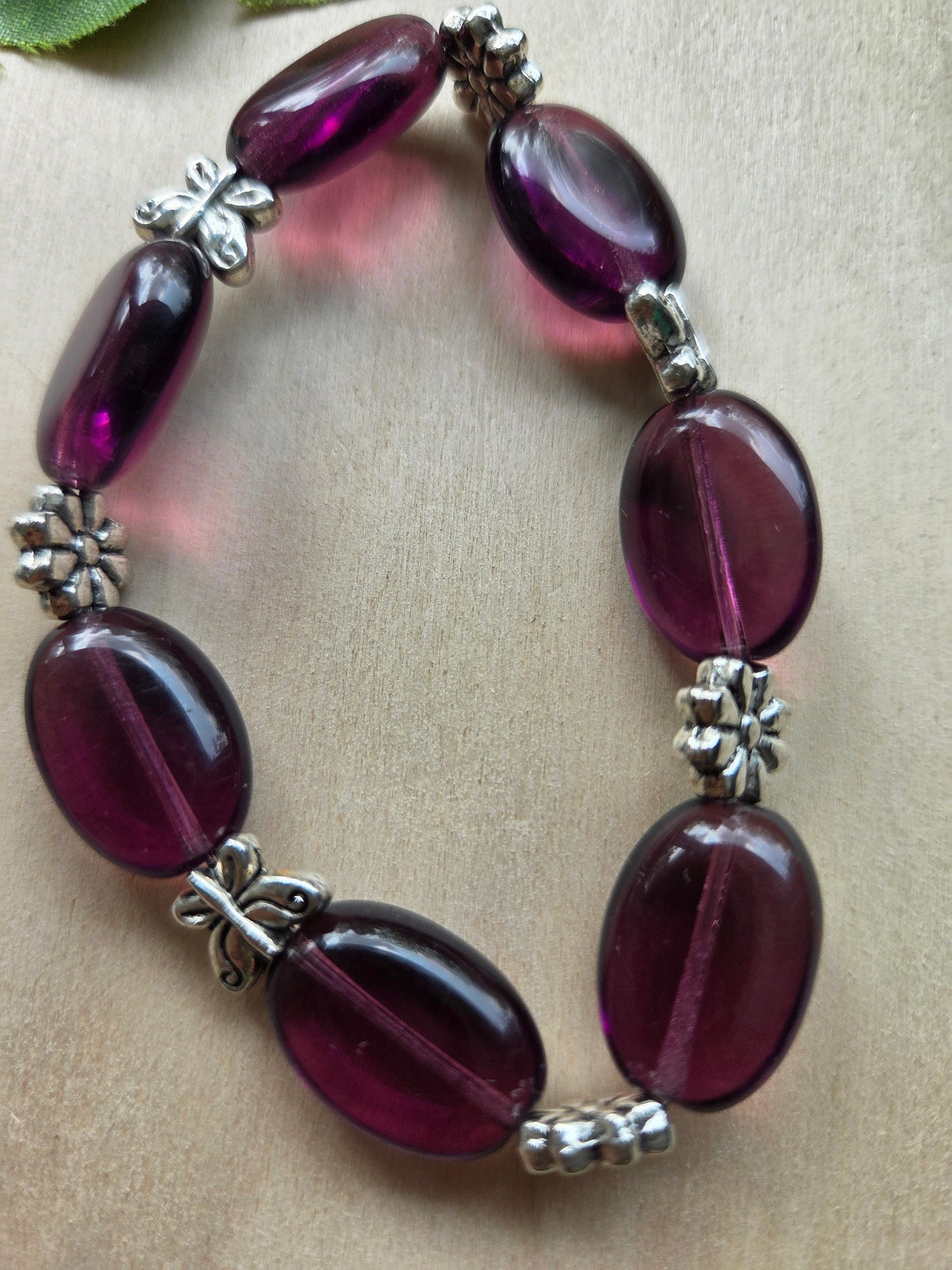 Armbänder Lila mit Lebensbaum AH 3er- Set