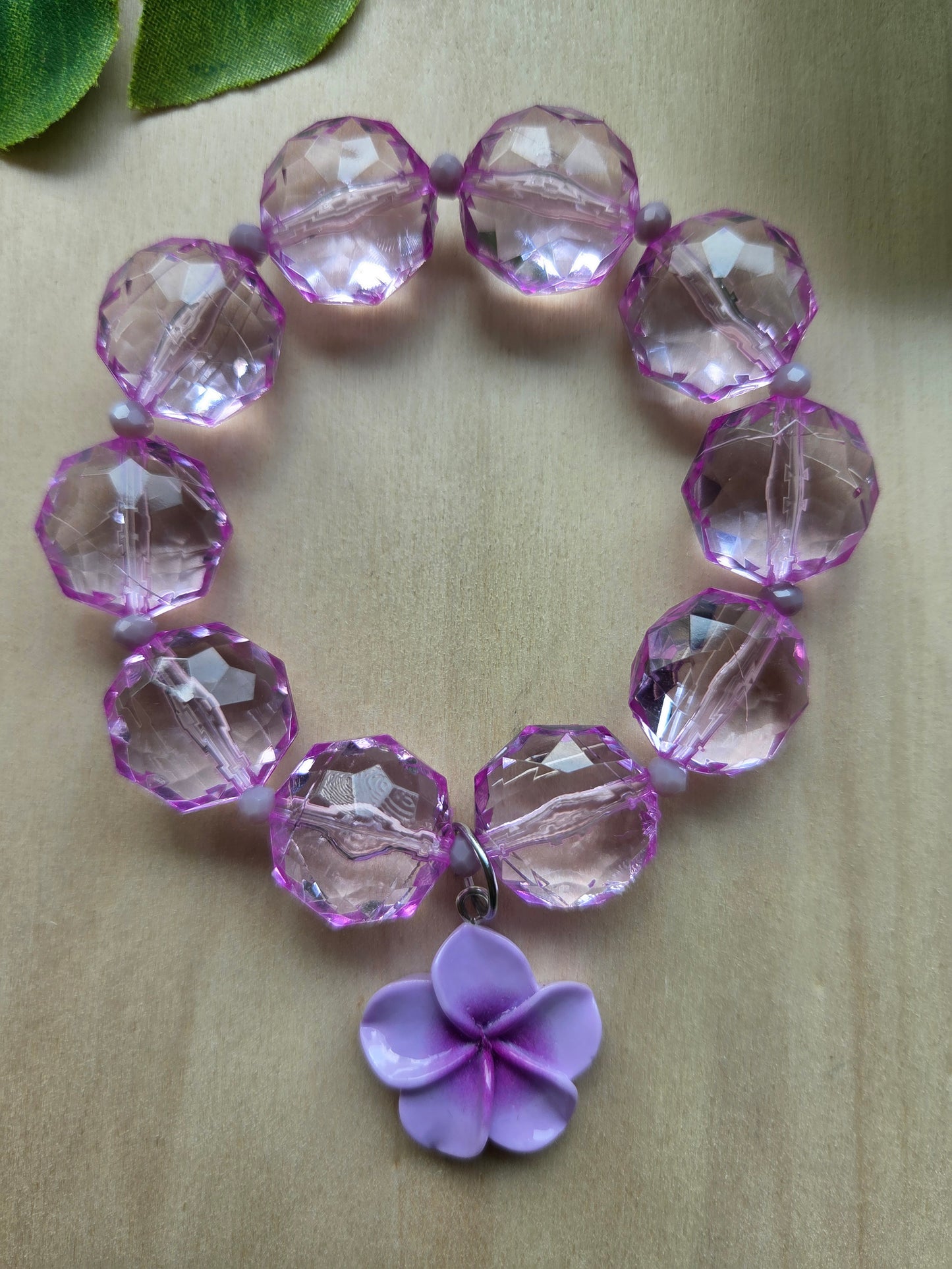 Armbänder mit AH Hibiskus Blüte Flieder 3 er- Set