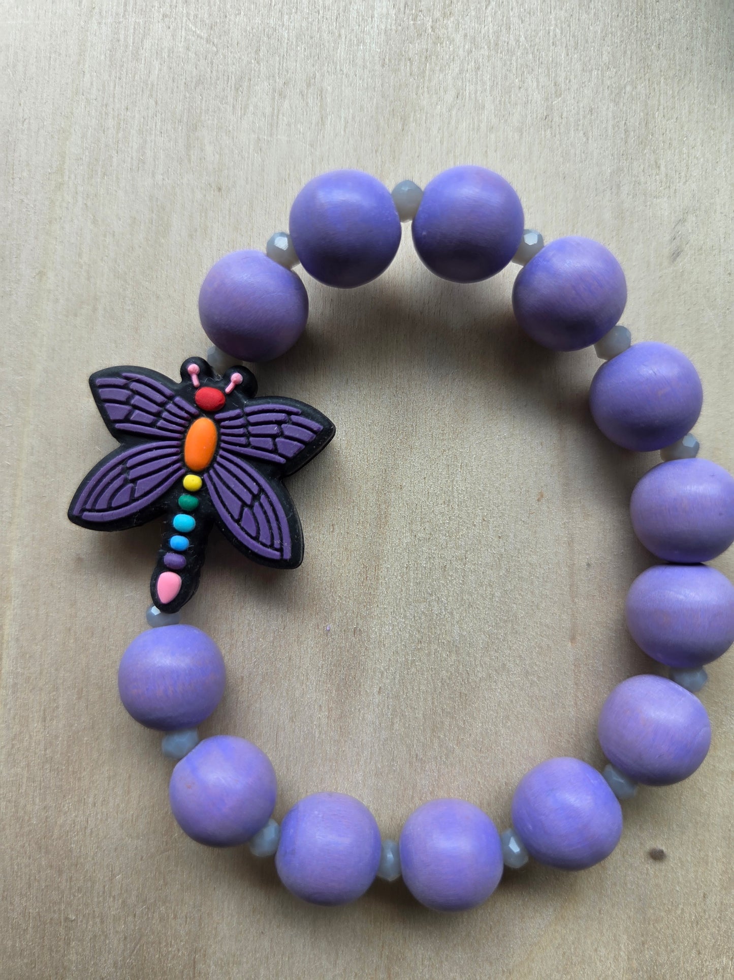 Armbänder Flieder mit Big Schmetterling 3er-Set