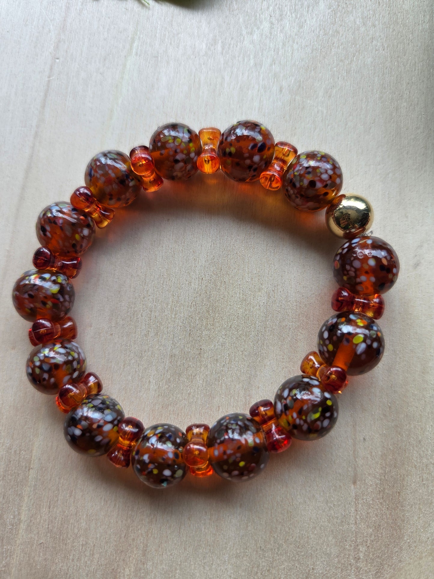 Armbänder Glas mit AH Biene Rot 3er- Set
