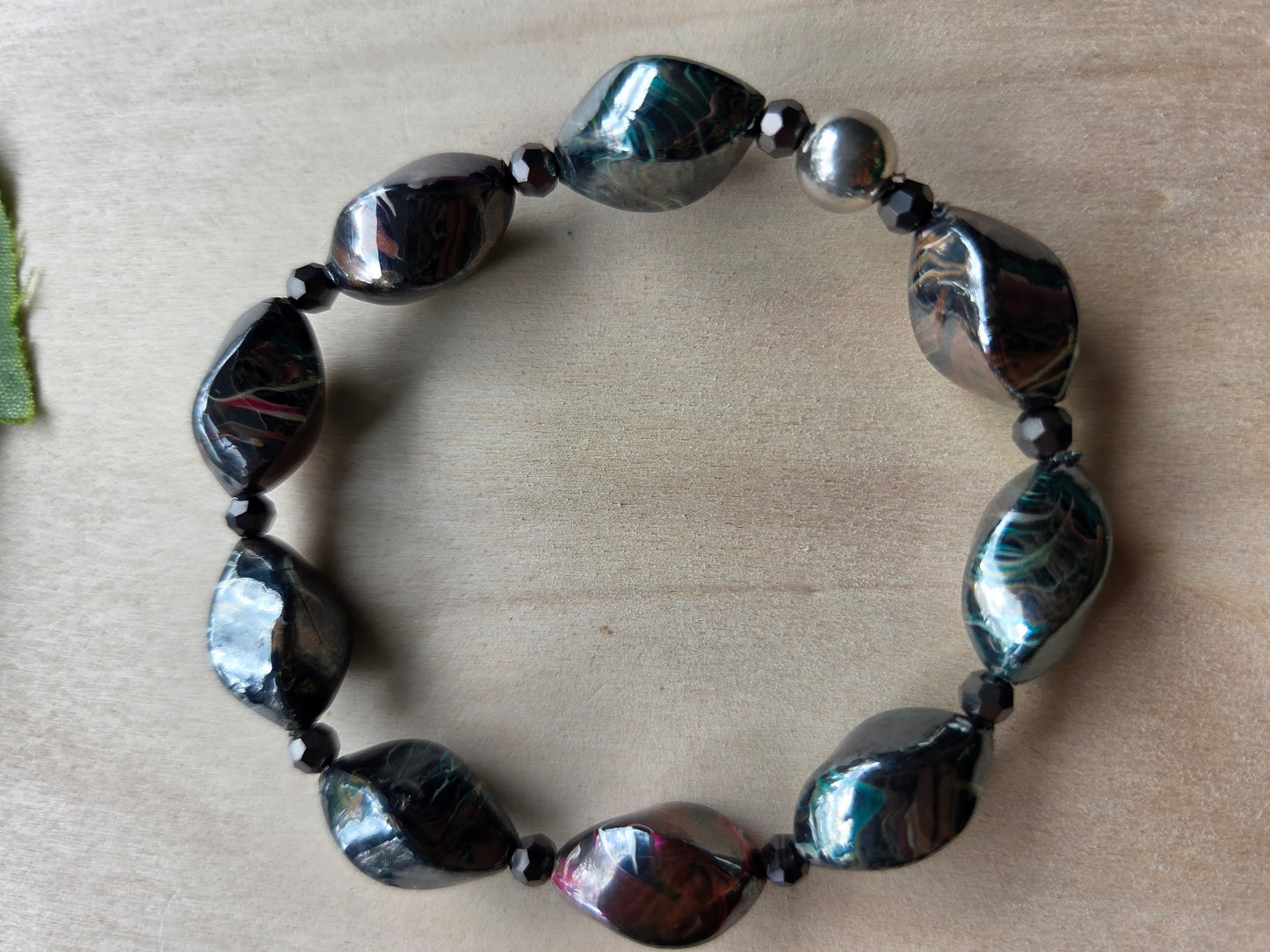Armbänder Grau Glitzer 3er- Set
