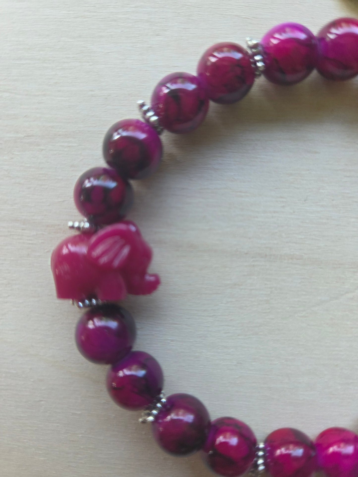 Armbänder Pink mit Elefant 3 er-Set