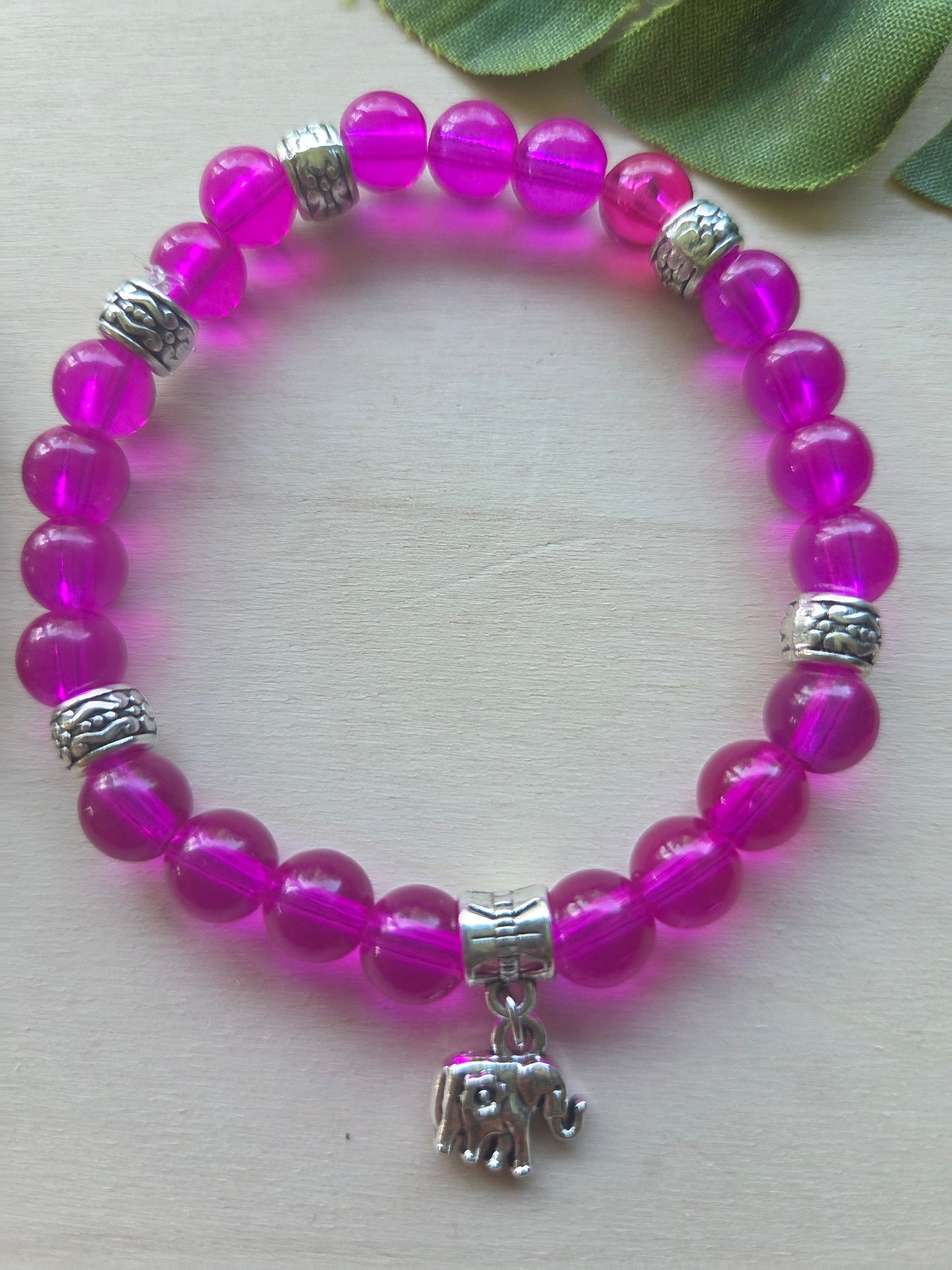 Armbänder Pink mit Elefant 3 er-Set