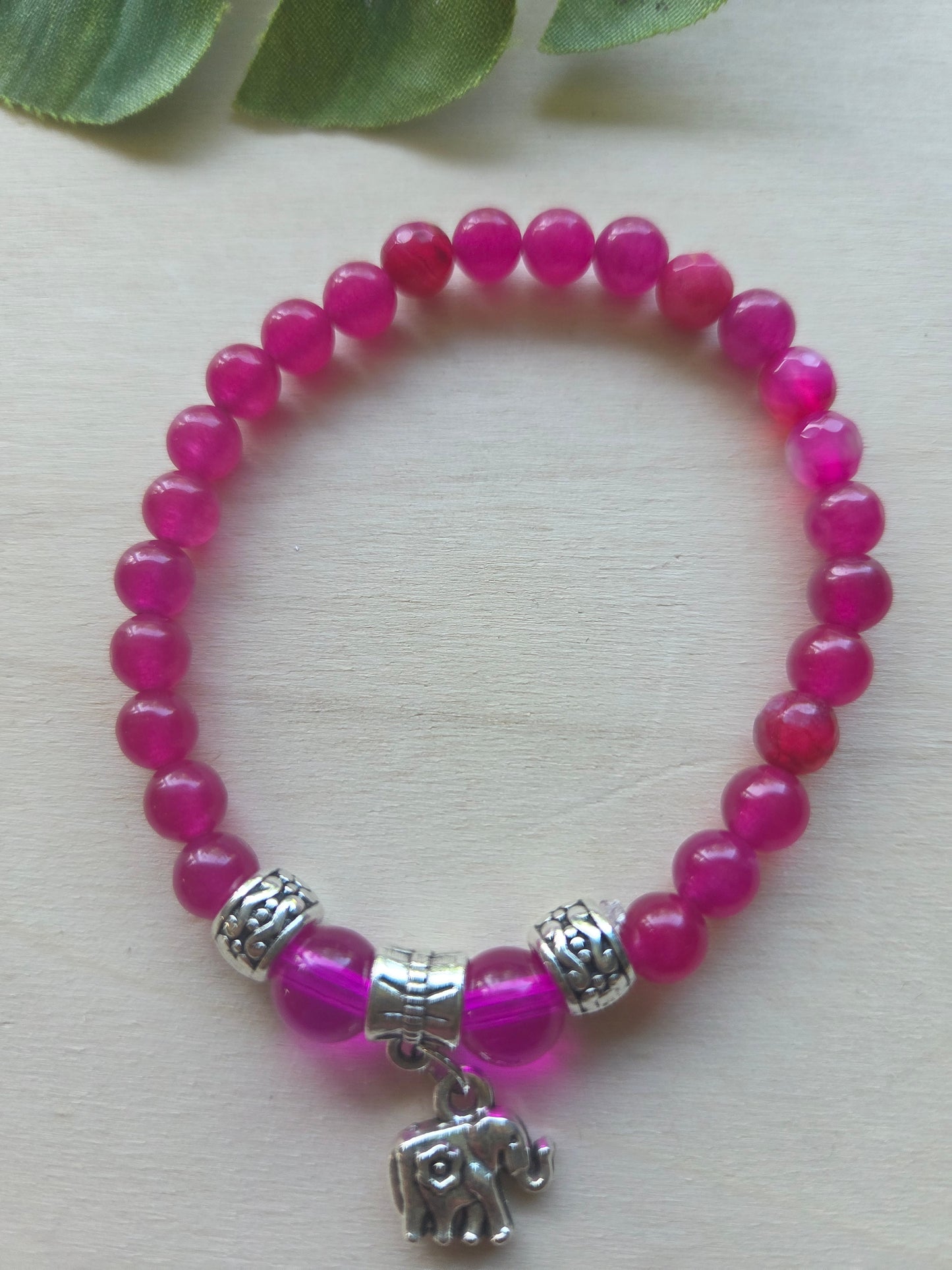 Armbänder mit Elefanten 3er-Set Pink