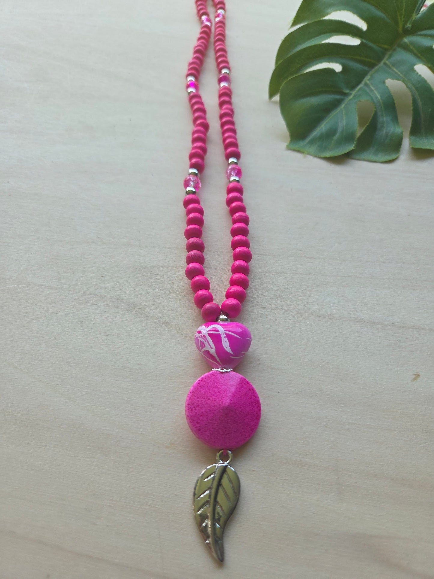 Halskette mit Herz Pink