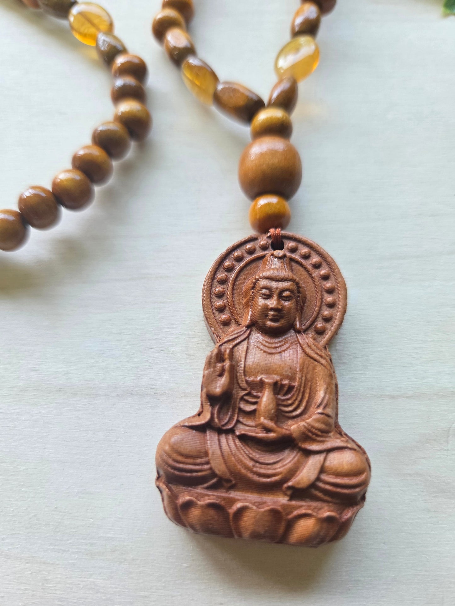 Halskette Buddha braun
