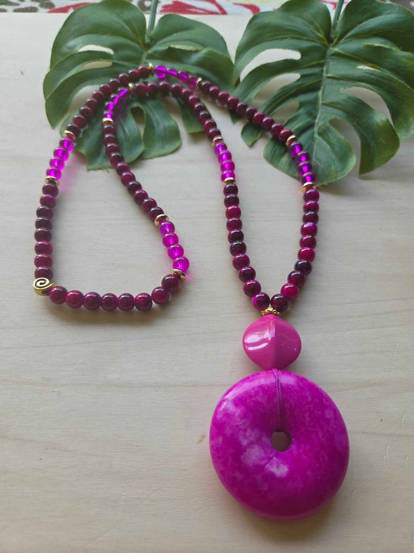 Halskette Donut Pink