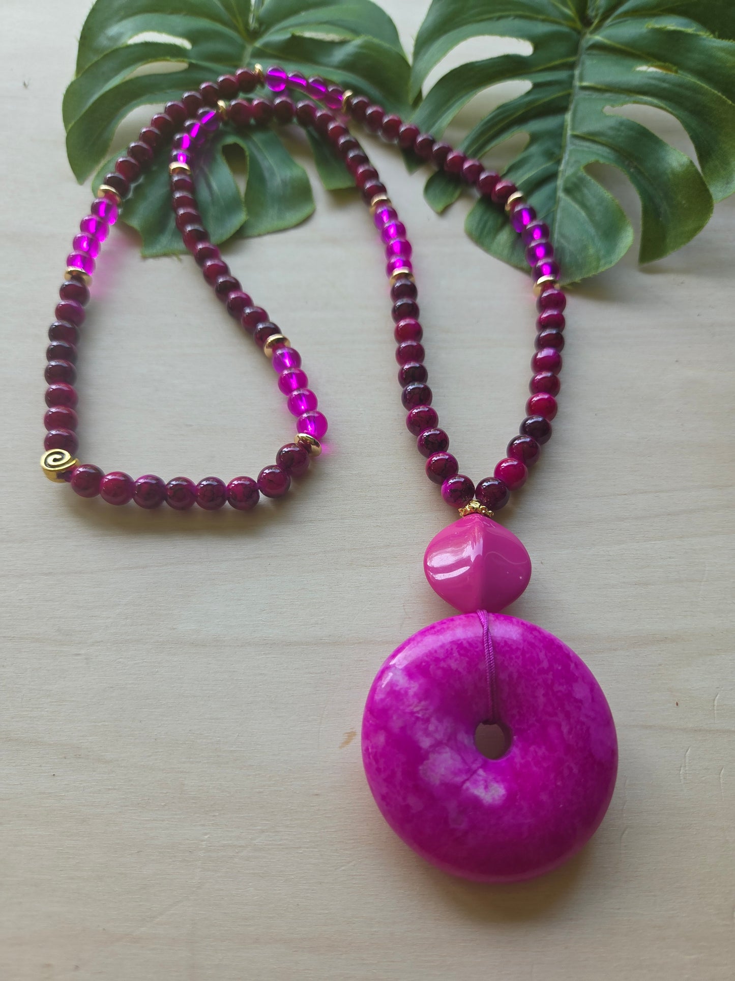 Halskette Donut Pink