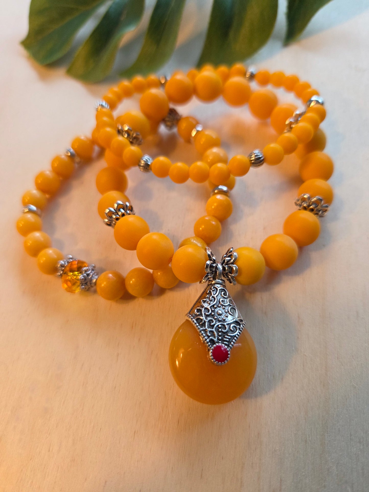 Armbänder Orange Indien 3er- Set