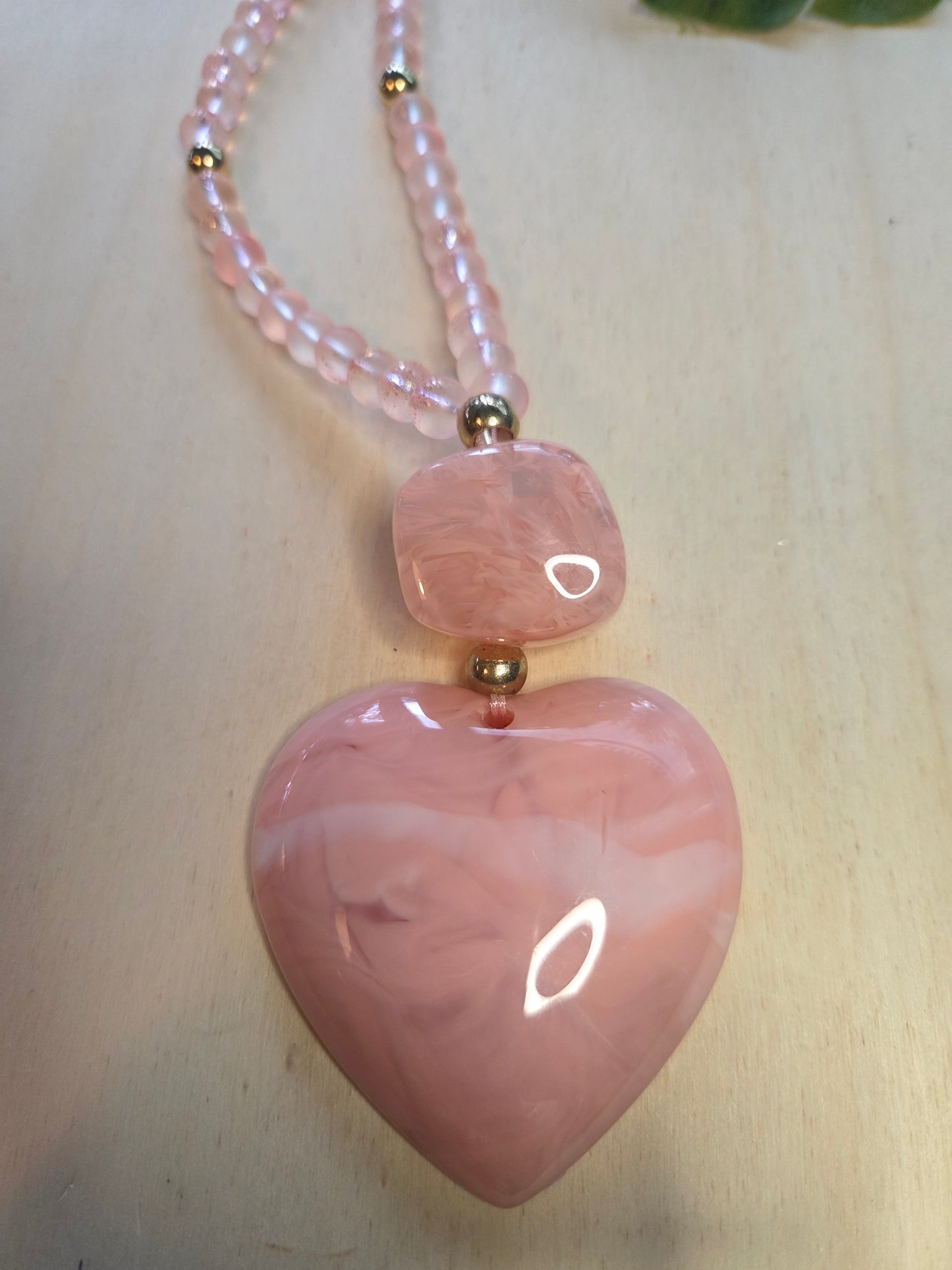 Halskette mit Herz Big AH Rosa
