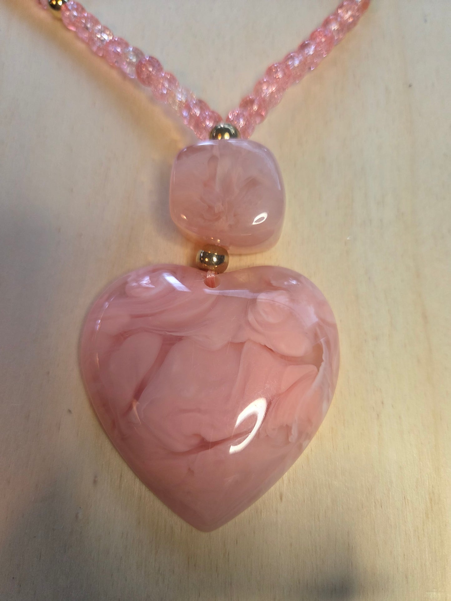Halskette mit Herz Big AH Rosa