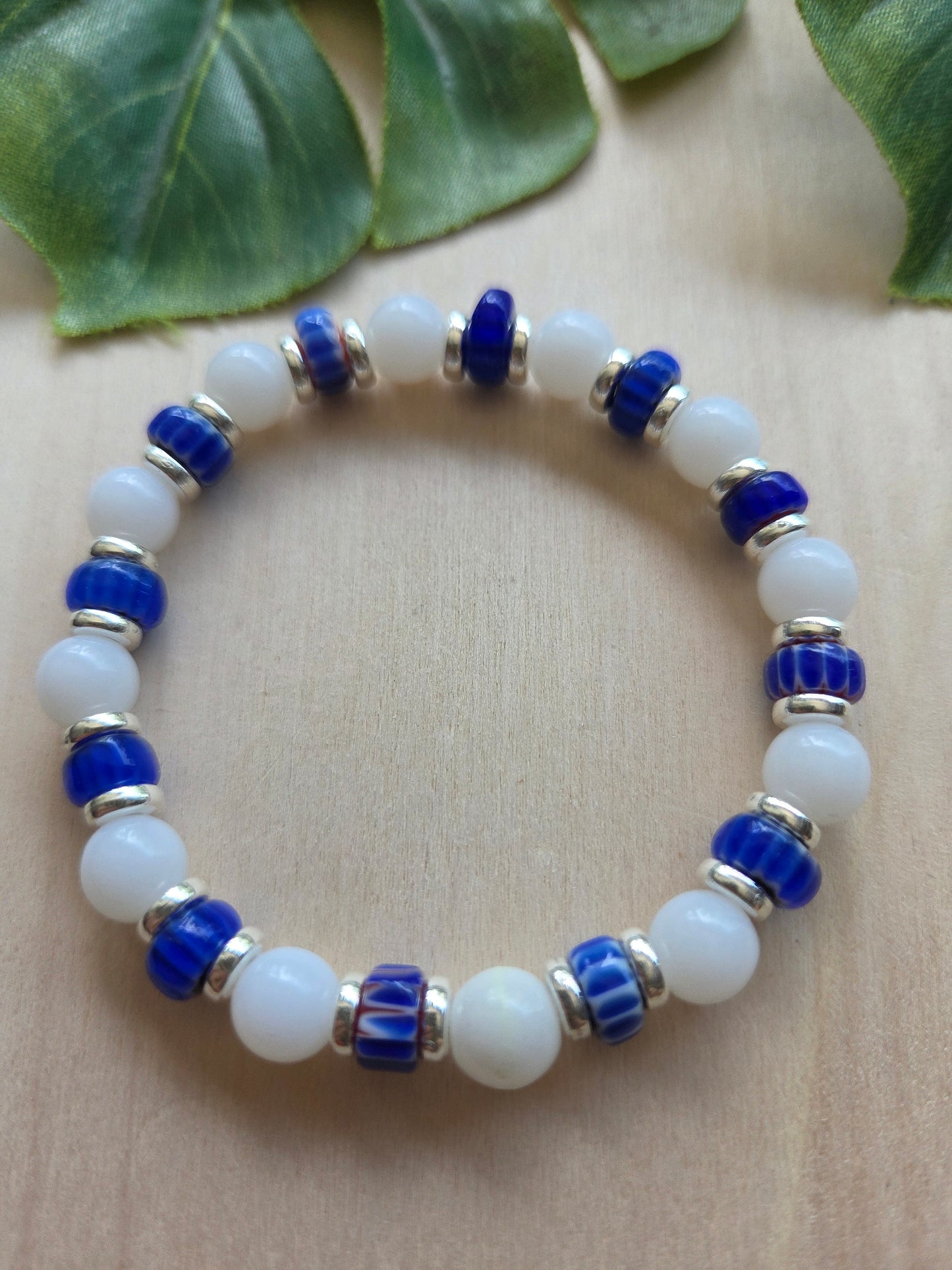 Armbänder Glas Bunt /Weiß 3er Set- BOHO Style