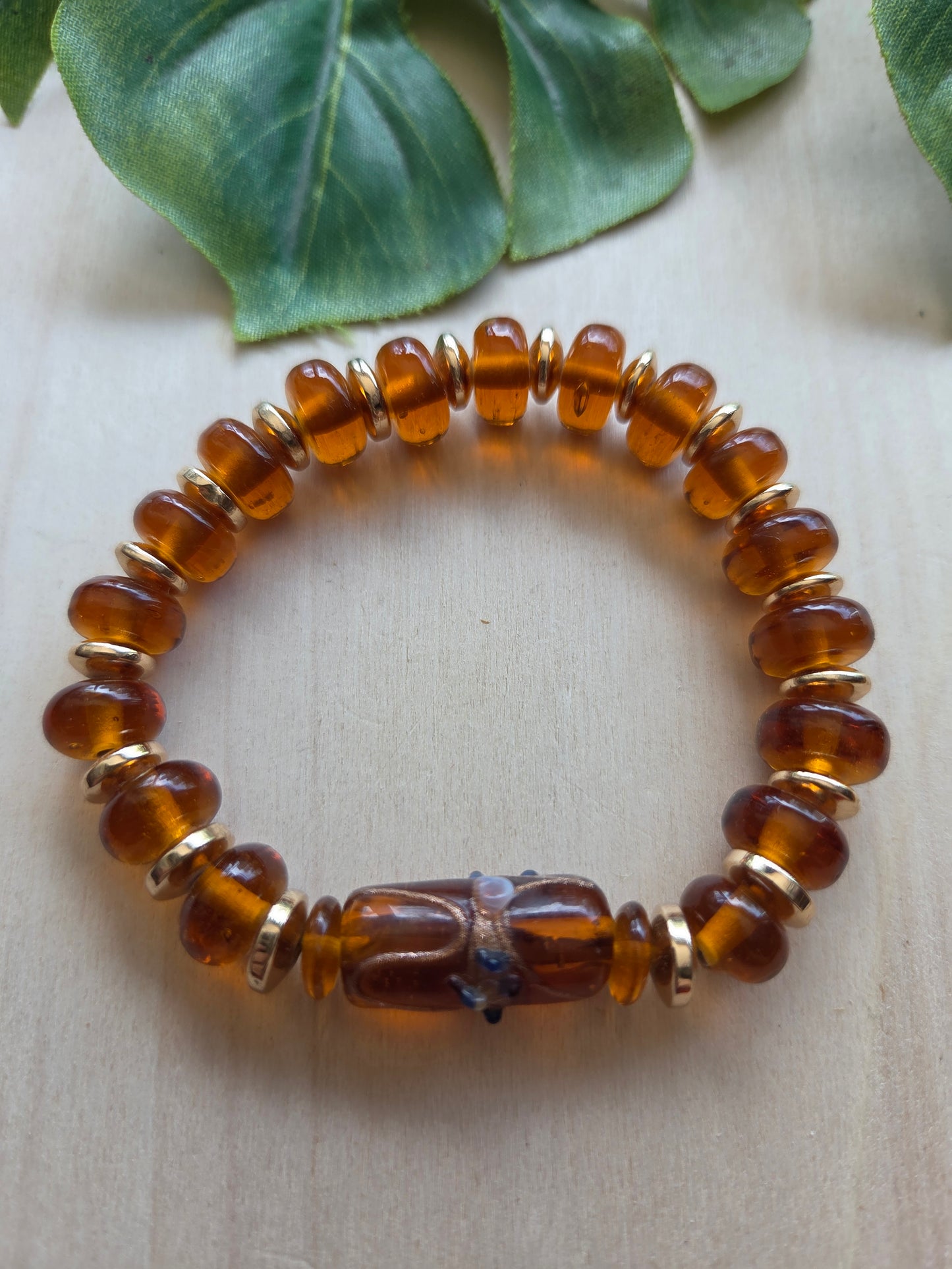 Armbänder Glas braun 3 er Set