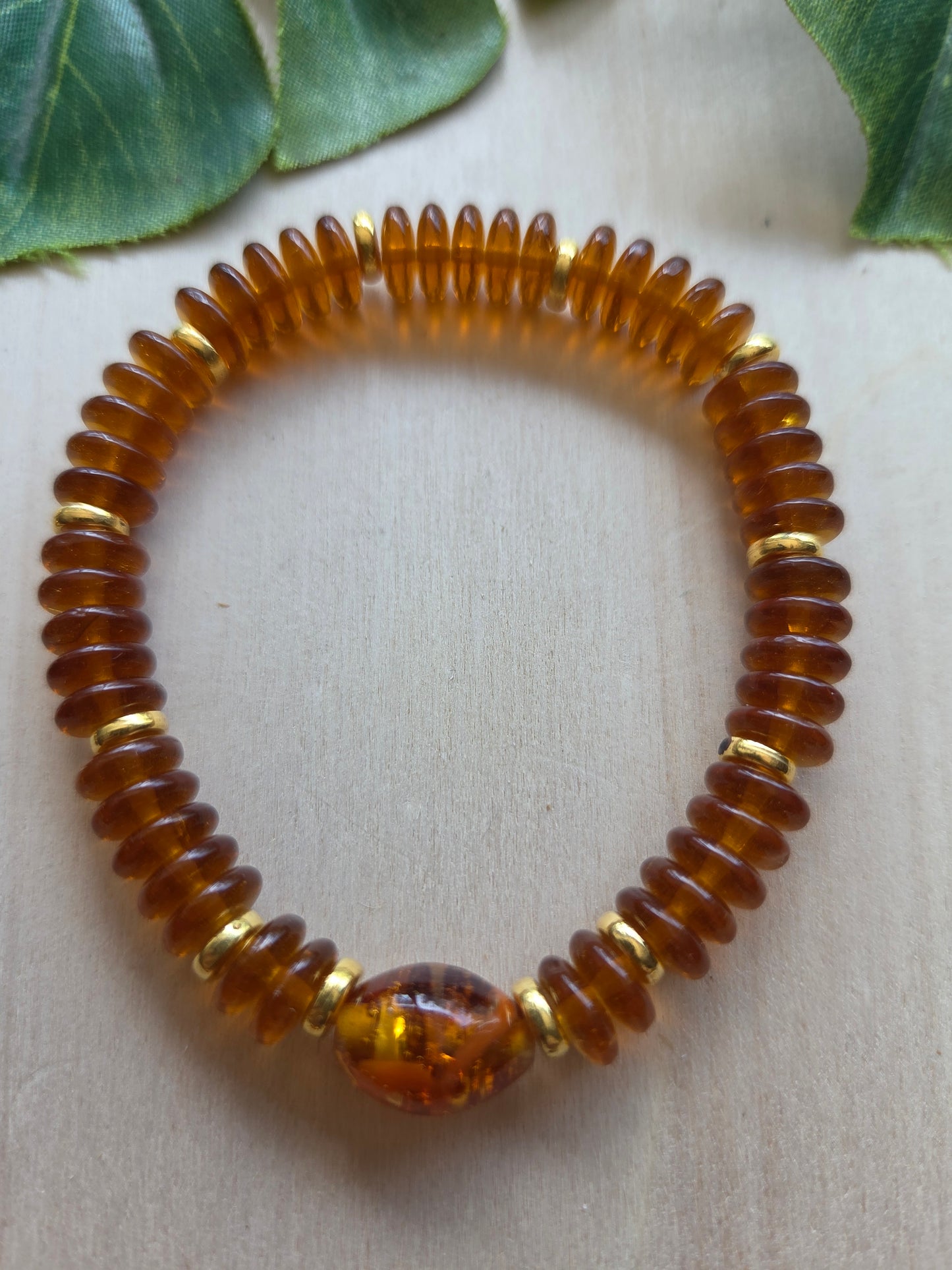 Armbänder Glas braun 3 er Set
