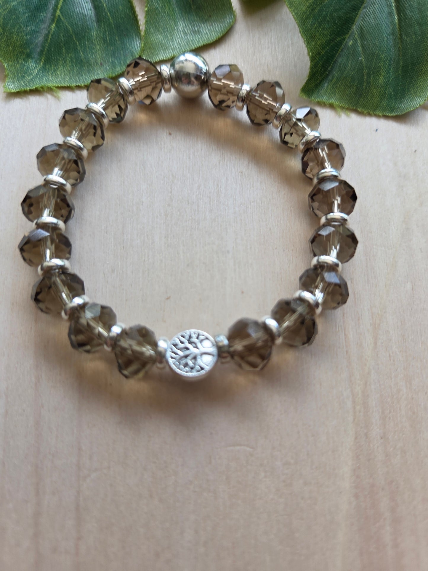 Armbänder braun 4 er Set Glas