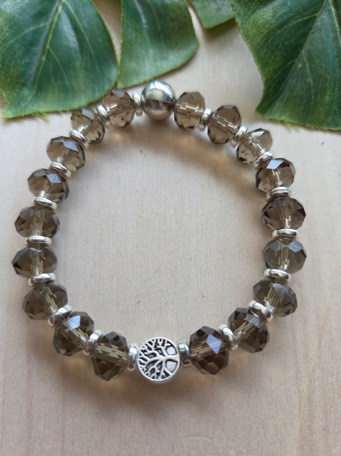 Armbänder braun 4 er Set Glas