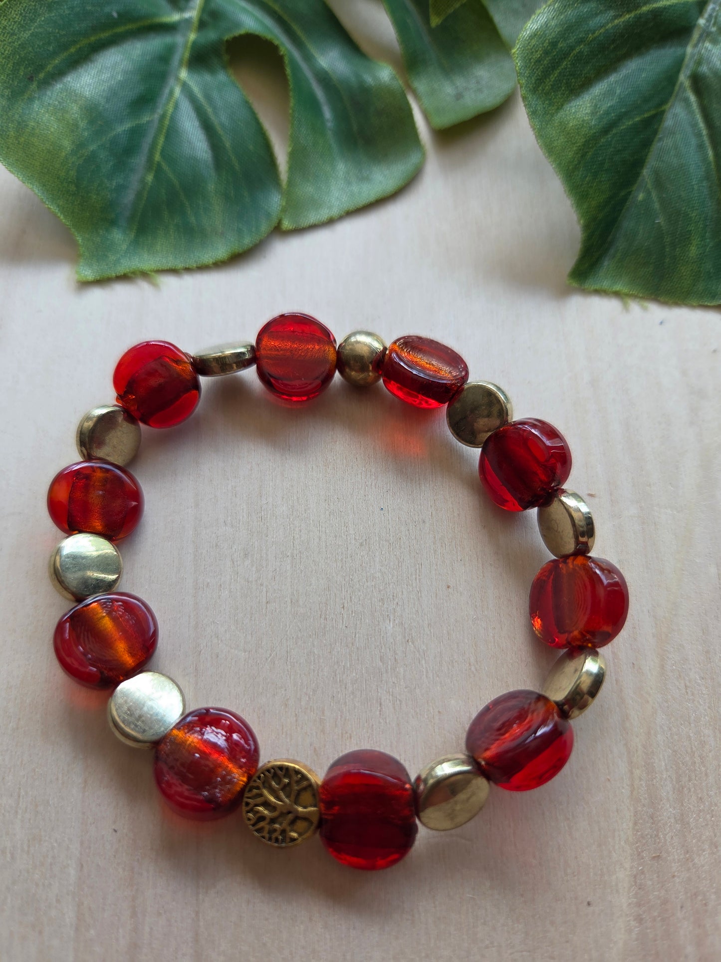Armbänder Rot 3 er Set Glas