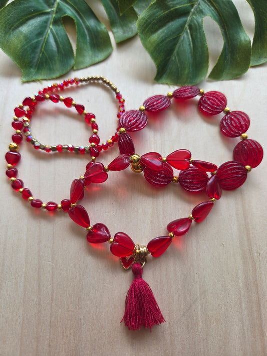 Armbänder Rot 4 er Set