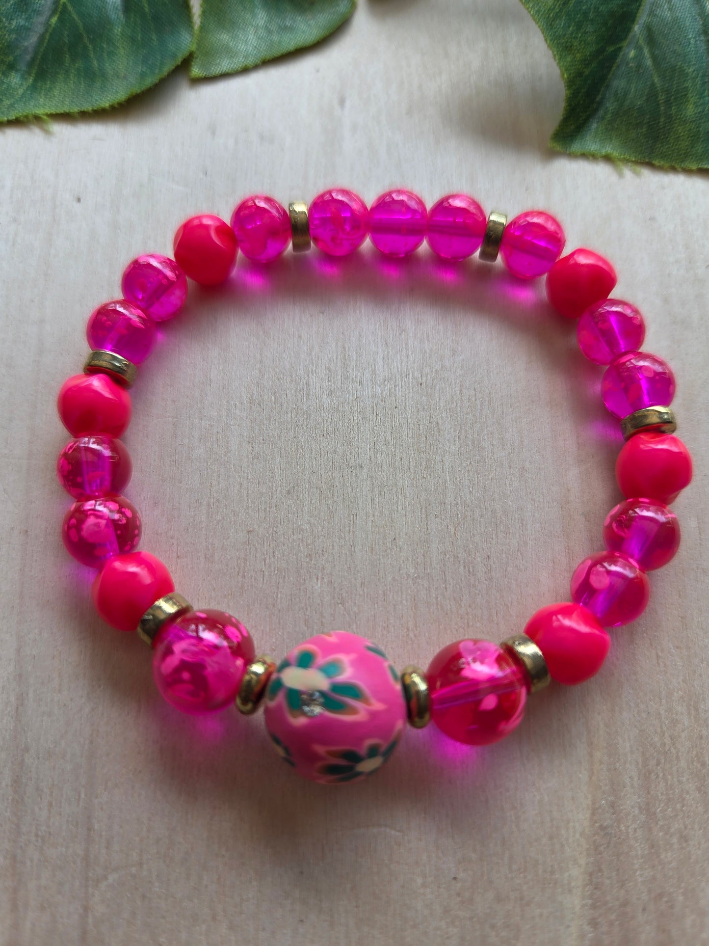 Armbänder Pink Boho 4 er Set
