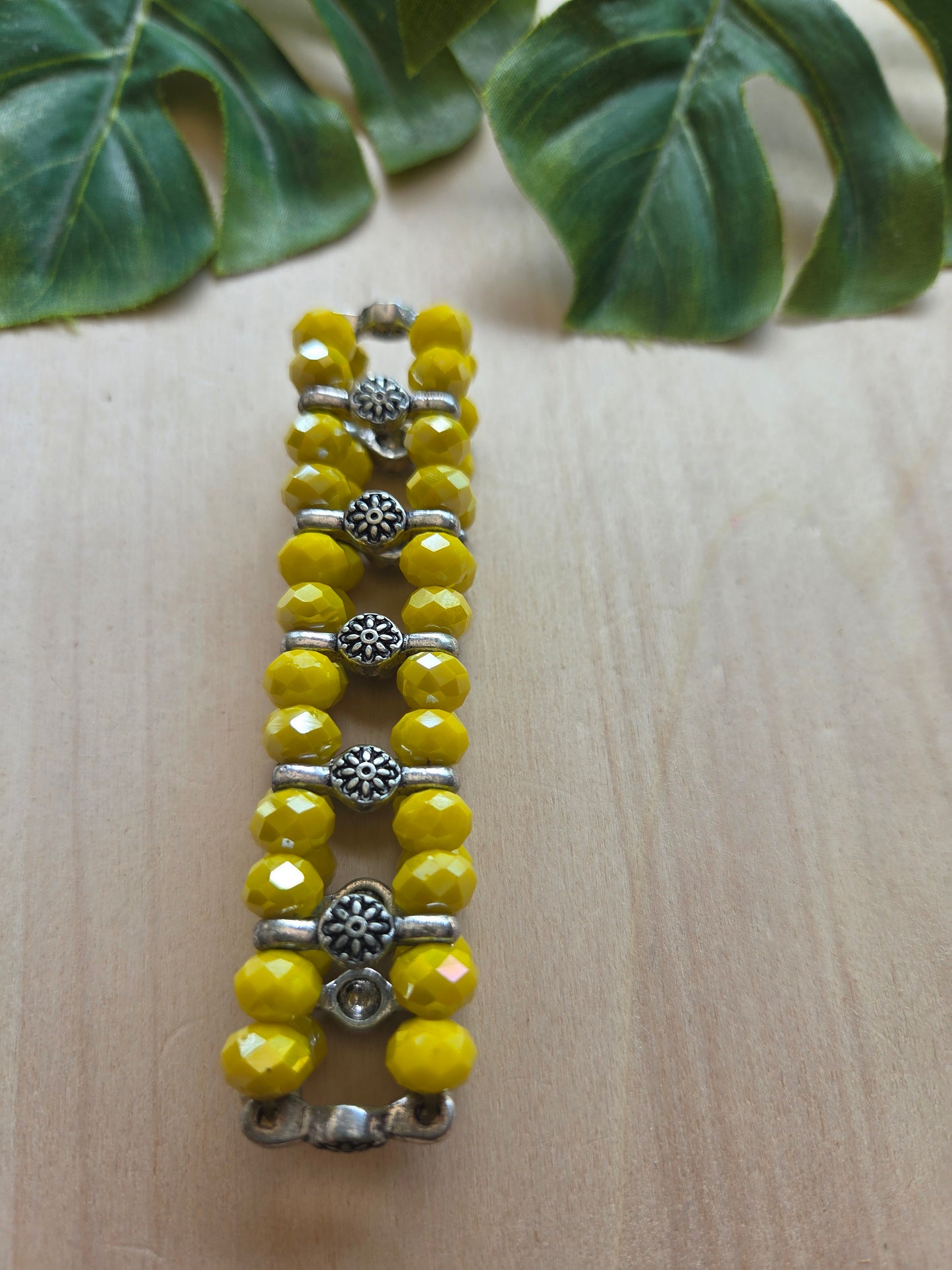 Armband  Glasperlen gelb