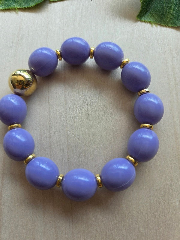Armbänder Flieder 3 er Set Big Perlen