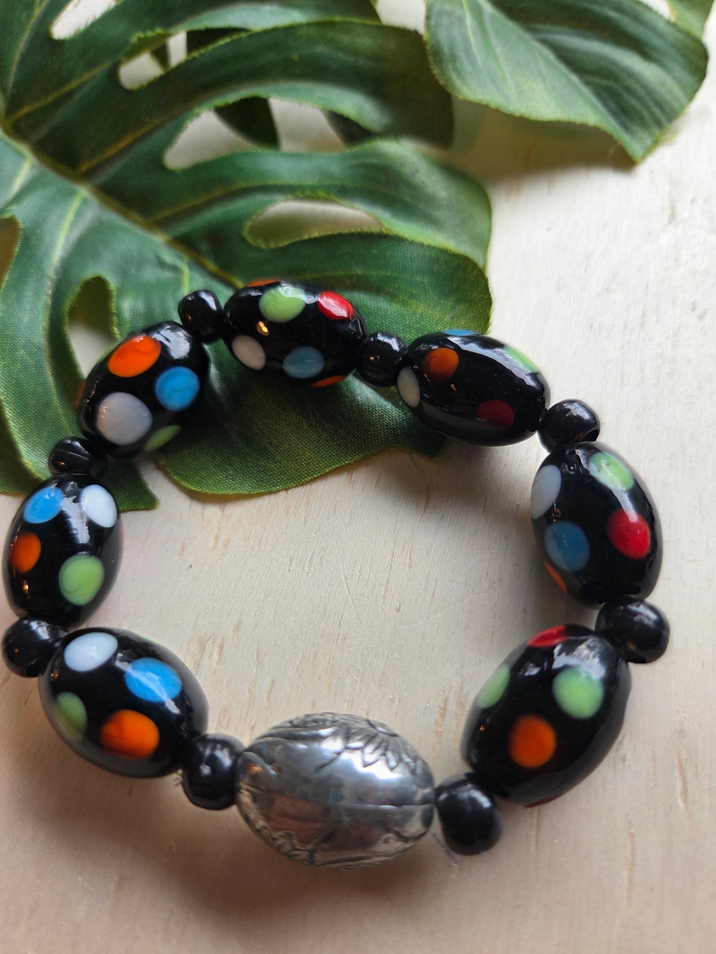 Armbänder 3 er Set schwarz /Bunt