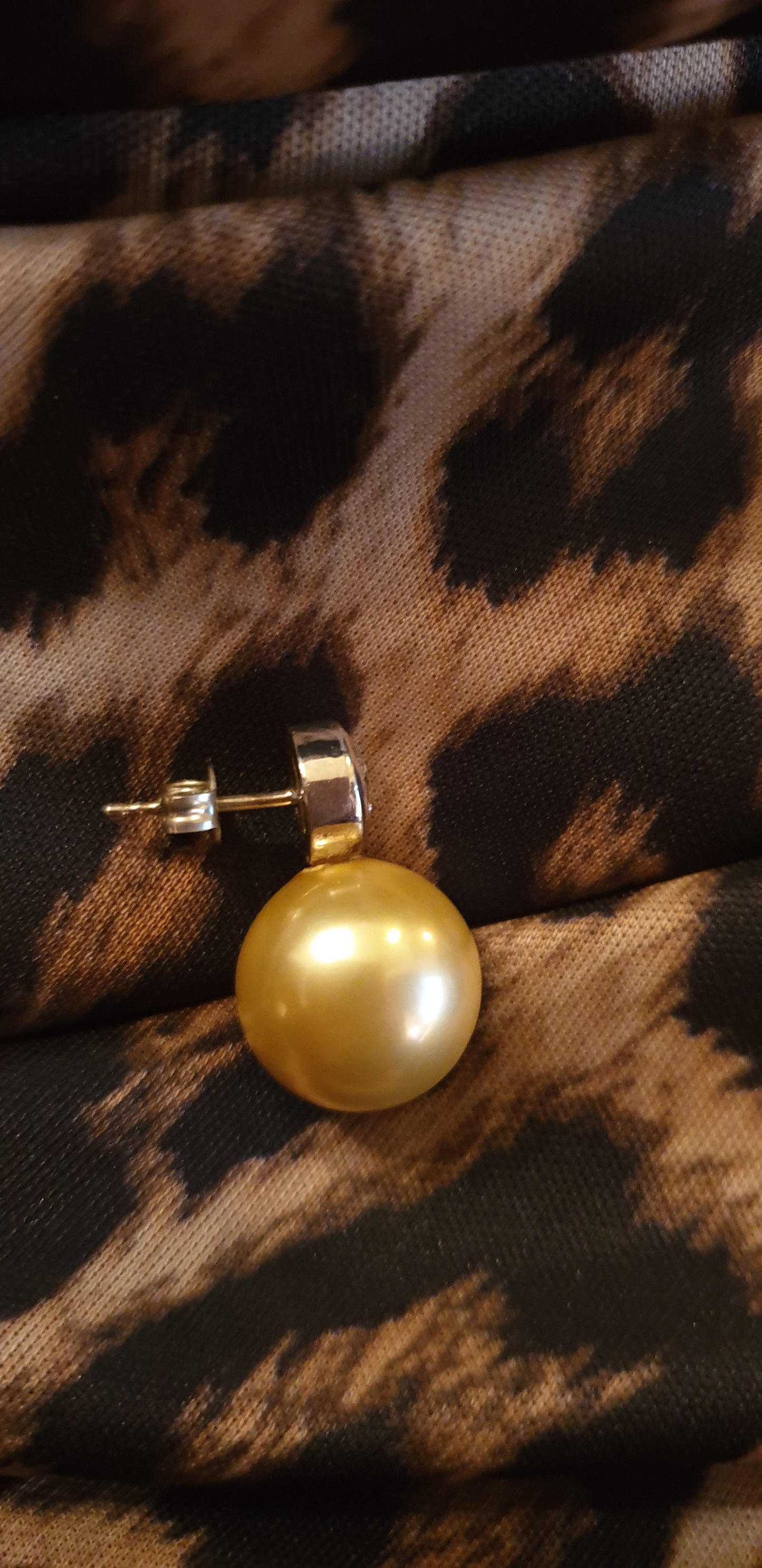 Ohrringe Perlen 14 mm weiß, Silber