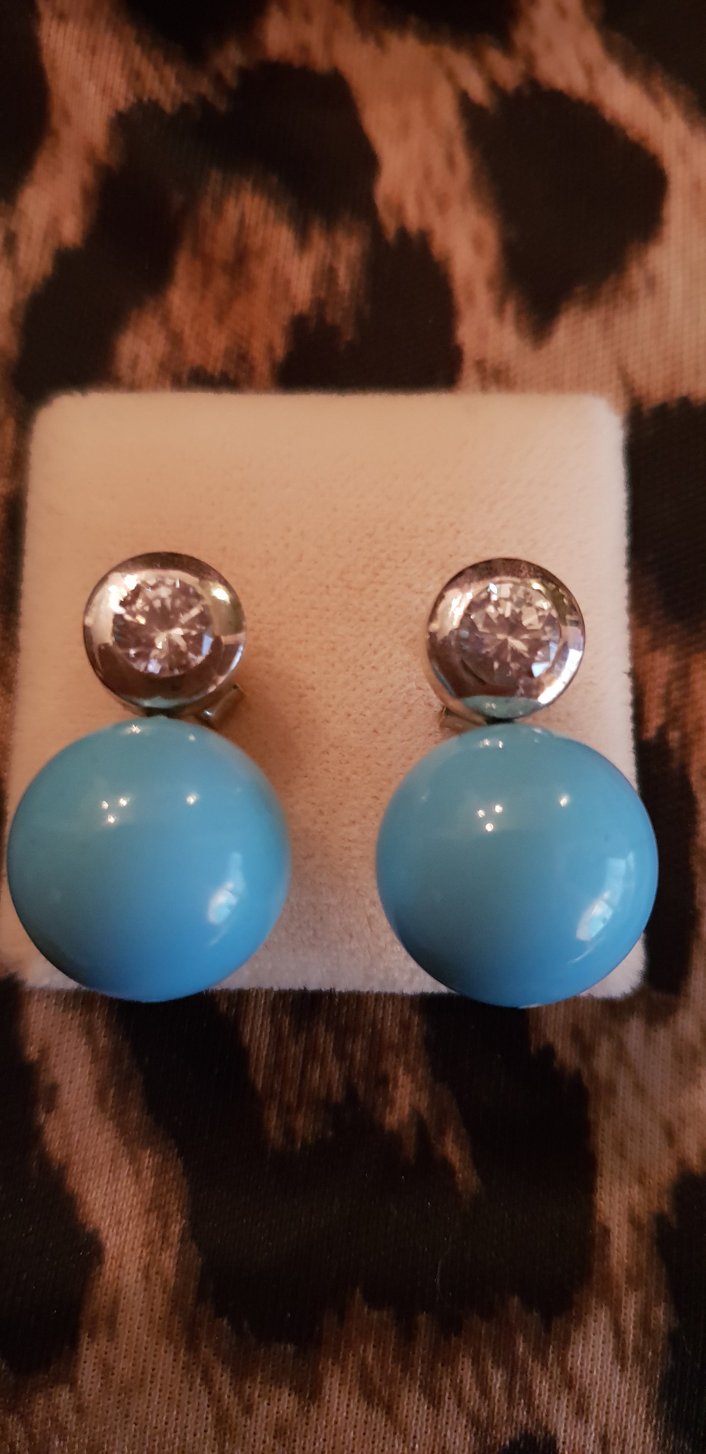 Ohrringe Stecker hellblau
