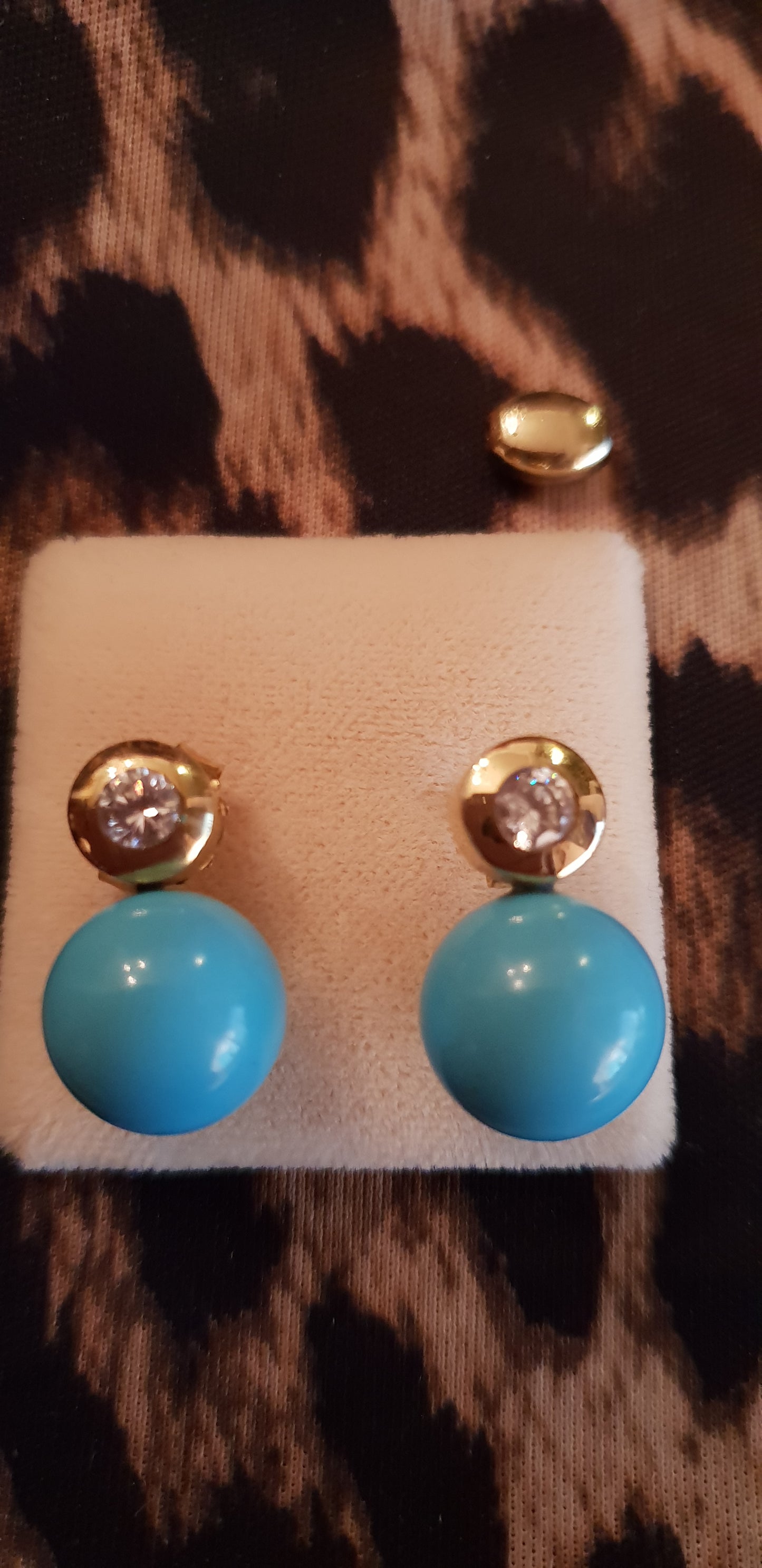 Ohrringe Stecker blau